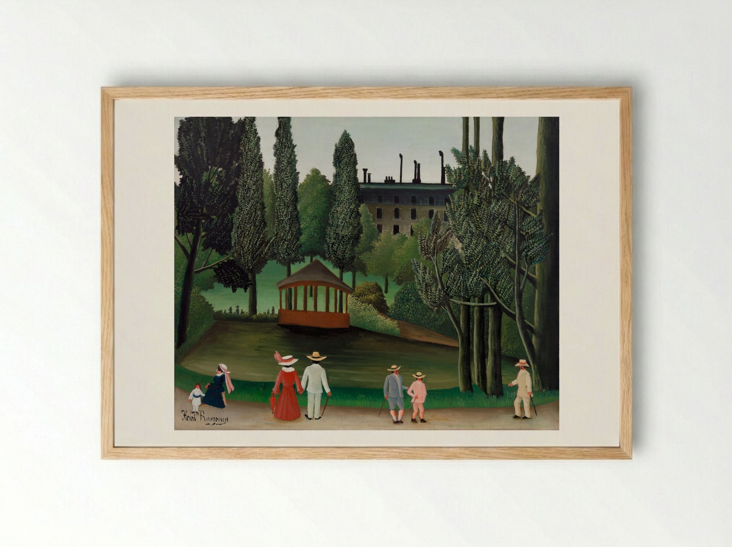 View of Montsouris Park, the Kiosk - Henri Rousseau - Framed Print Wood