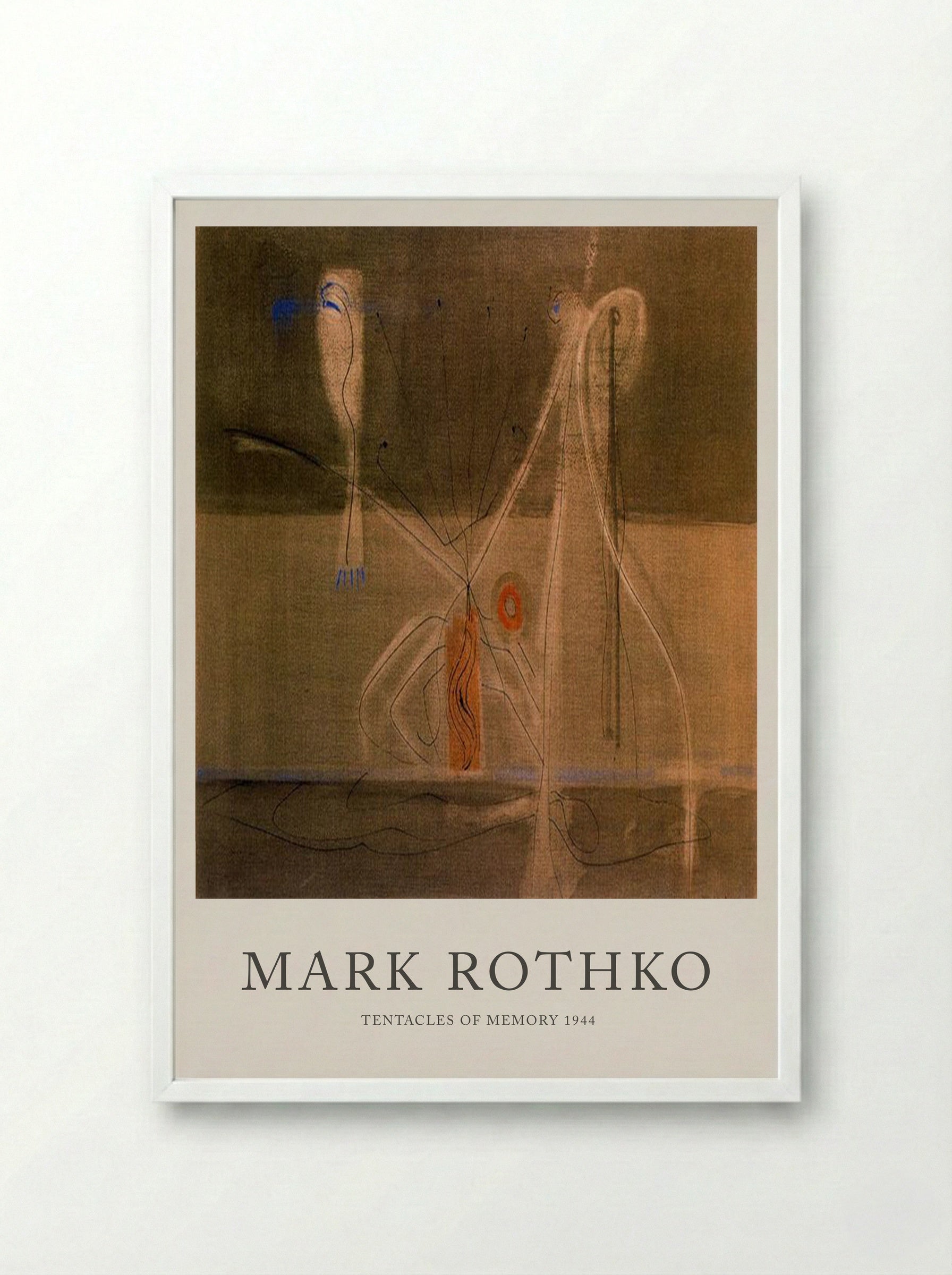 Tentacles of Memory - Mark Rothko - Framed Print White