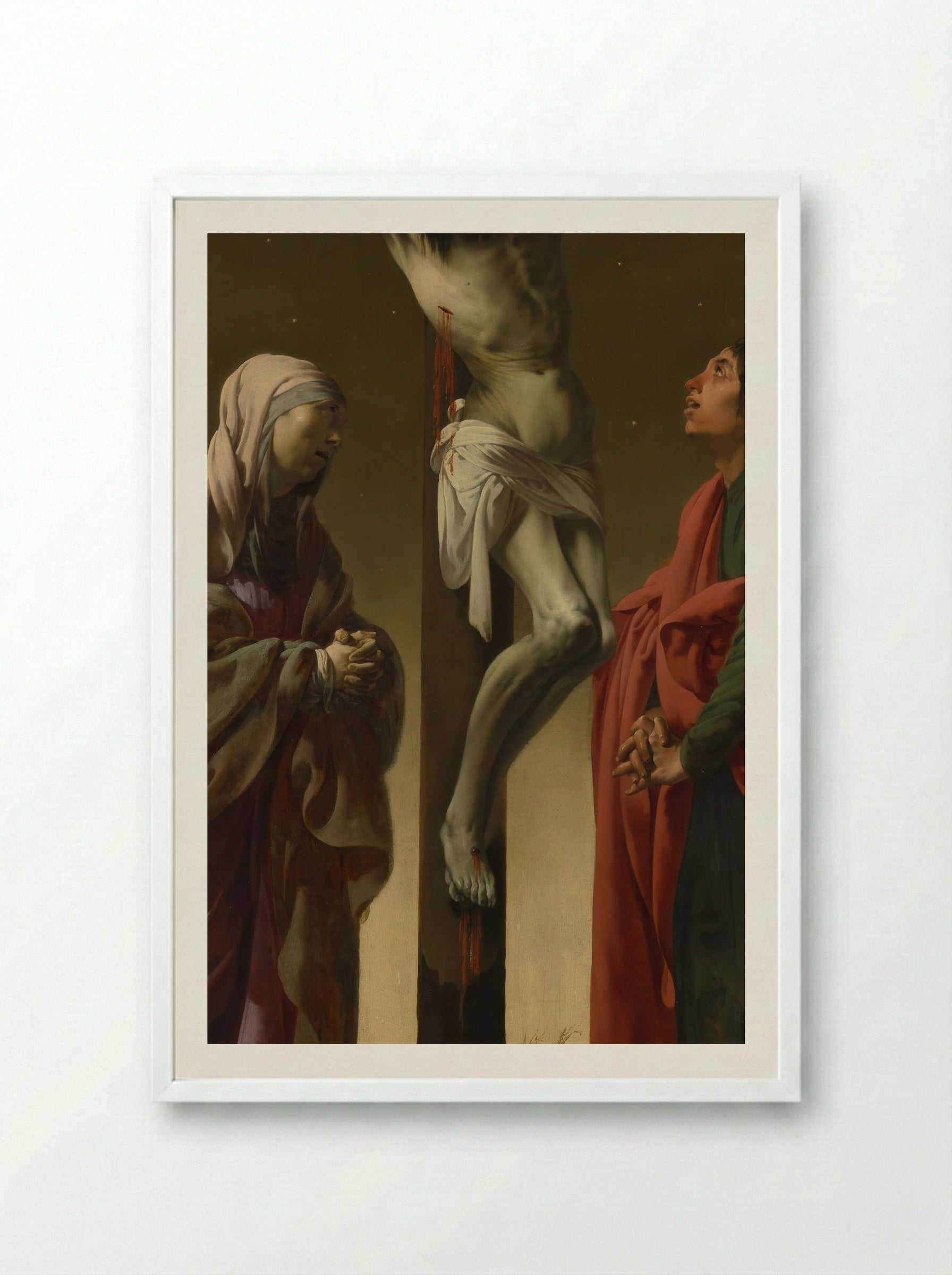 The Crucifixion - Philippe de Champaigne - Framed Print White