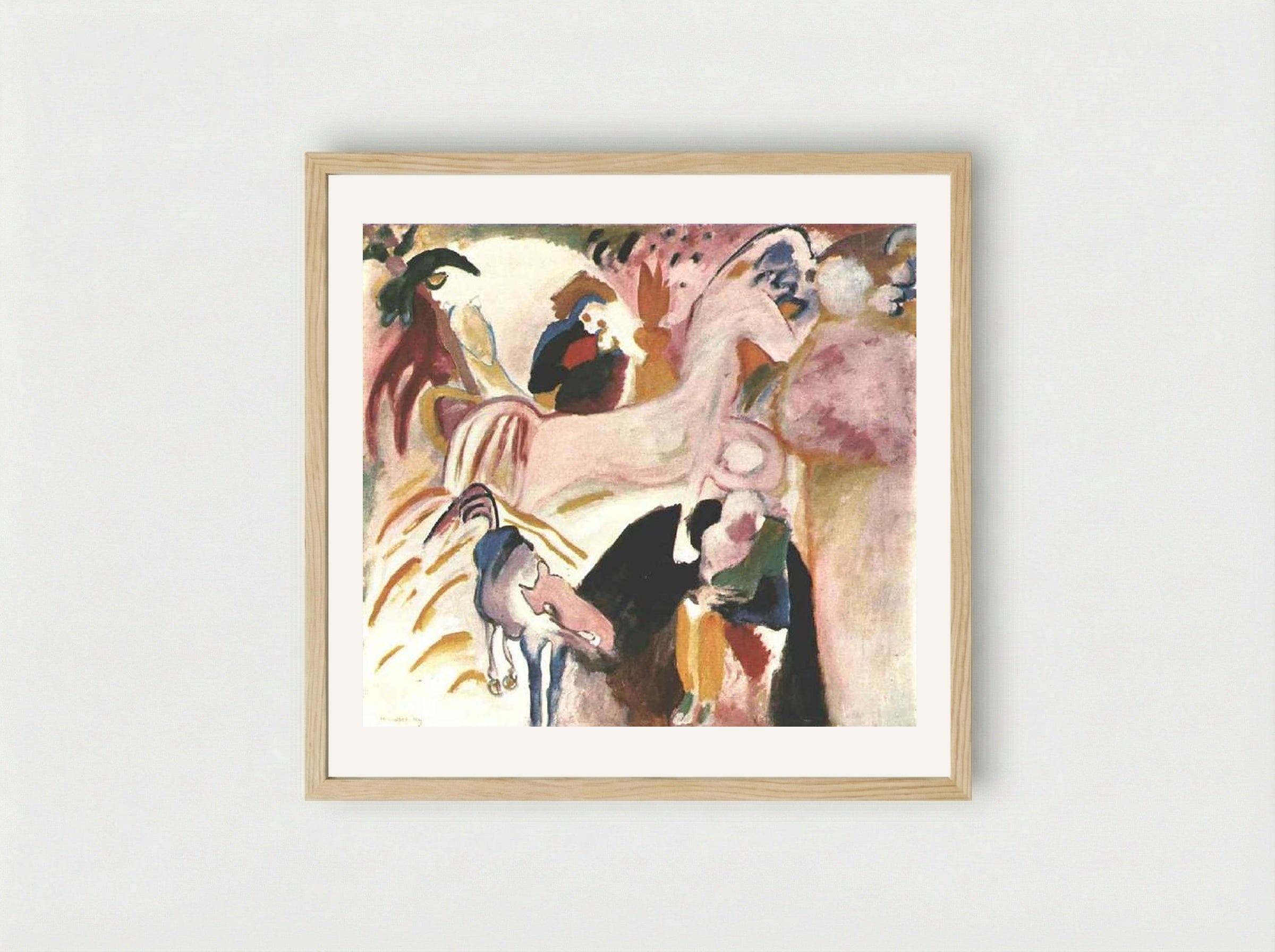 Horses - Wassily Kandinsky - Framed Print Wood