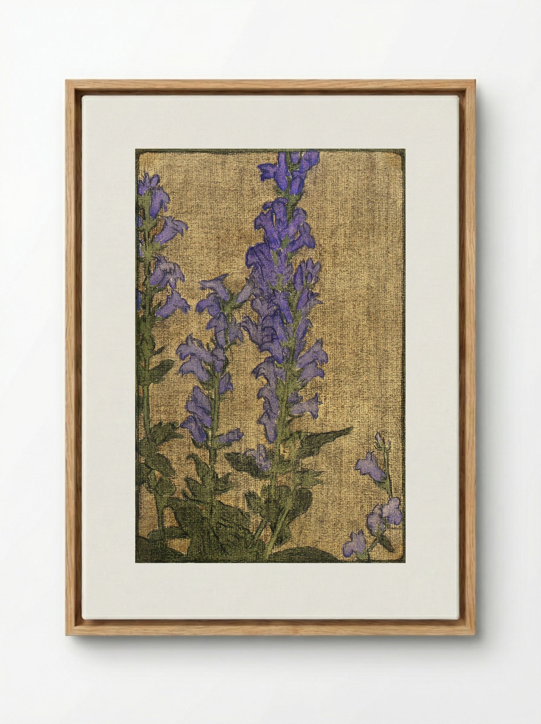 Delphinium - Hannah Borger Overbeck - Framed Canvas Wood