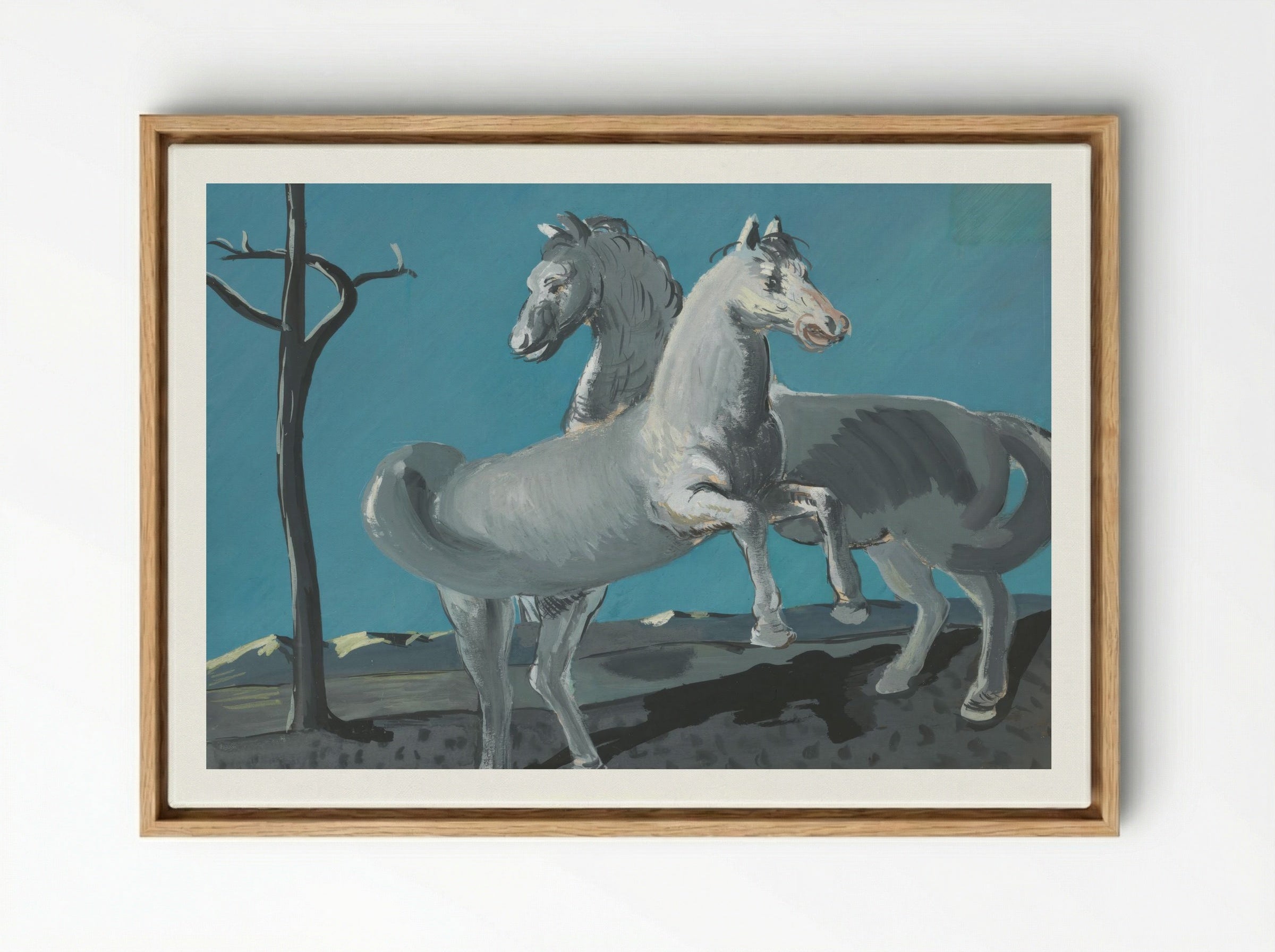 Study of Horses - Cyprián Majerník - Framed Canvas Wood