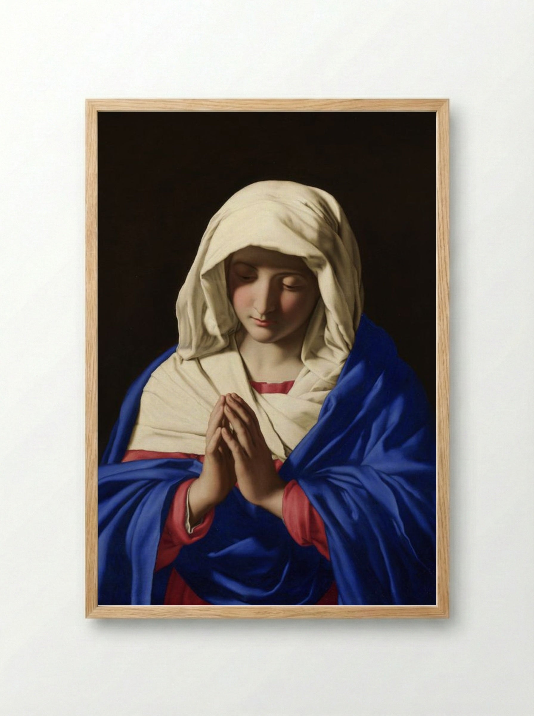 The Virgin in Prayer - Hendrick Bloemaert - Framed Print Wood