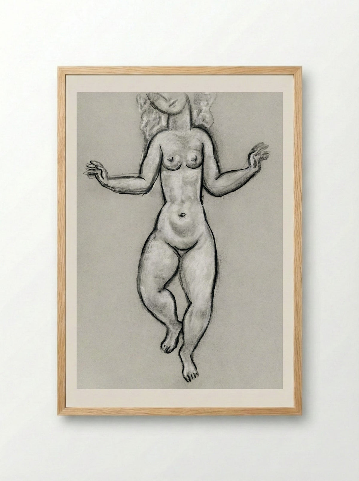 Dancing Naked Woman - Leo Gestel - Framed Print Wood