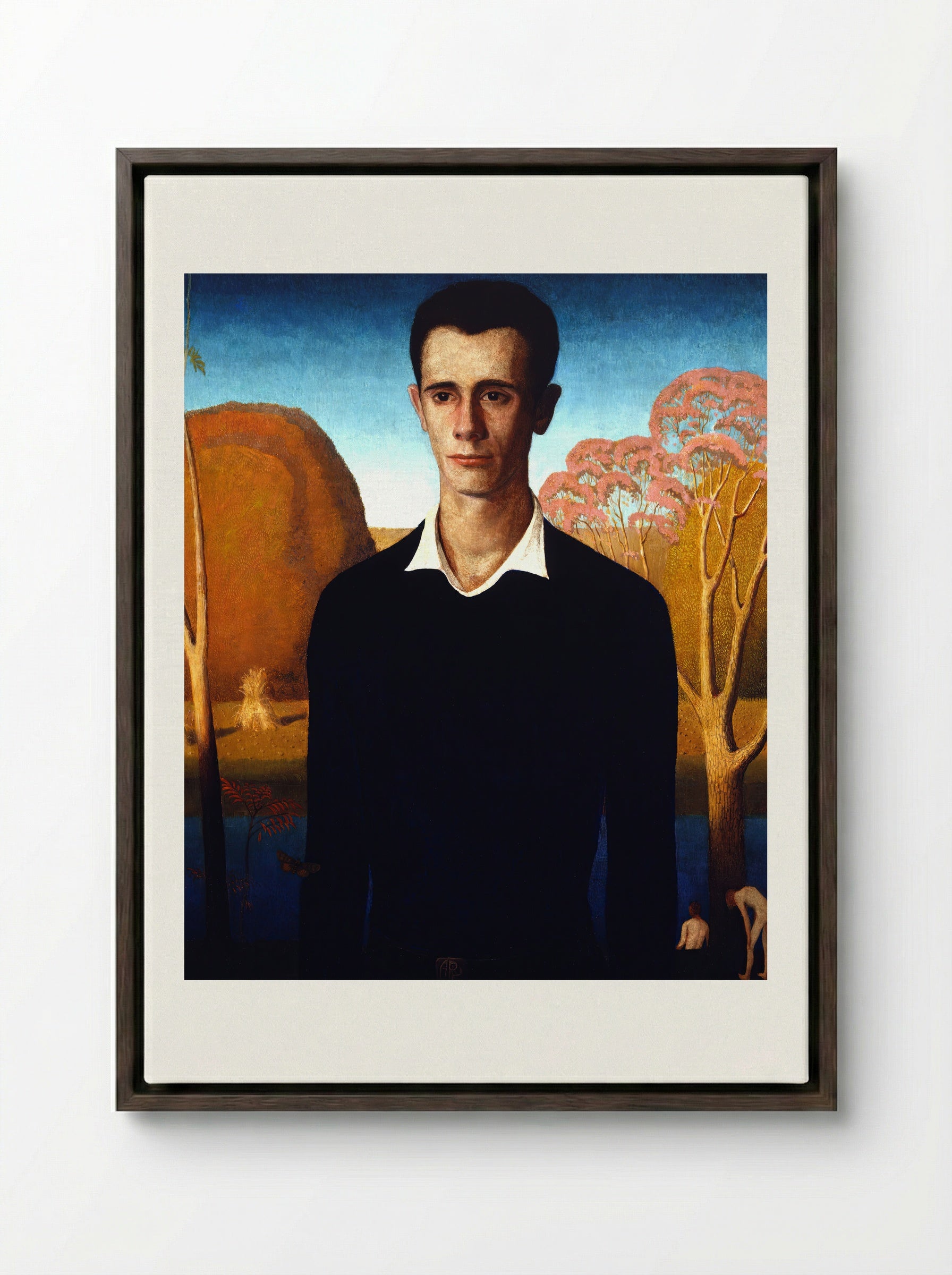 Arnold Comes of Age - Grant Wood - Framed Canvas Dark Wood