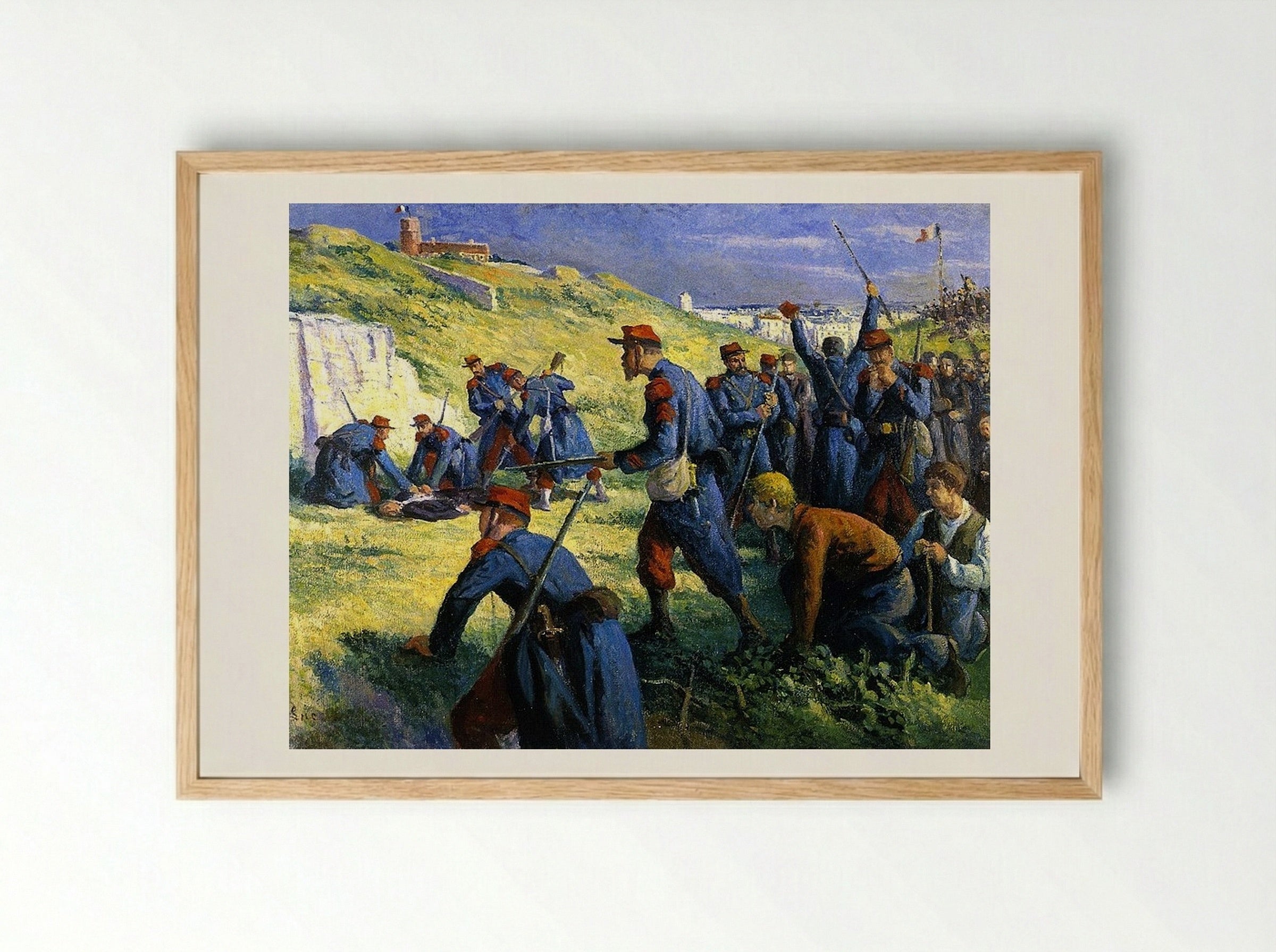 The Execution of Varlin - Maximilien Luce - Framed Print Wood