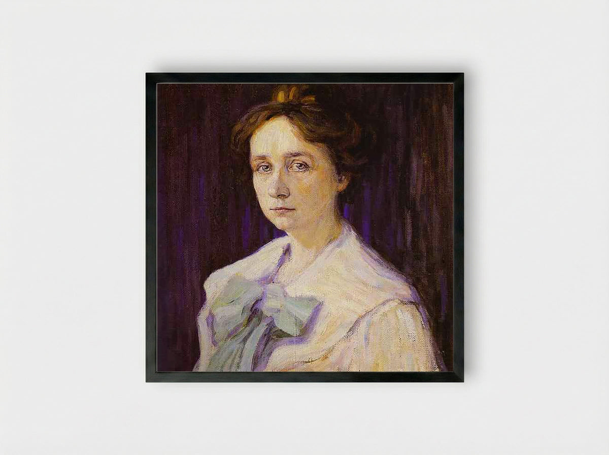 Portrait of Marianne Werefkin - Gabriele Münter - Framed Print Black