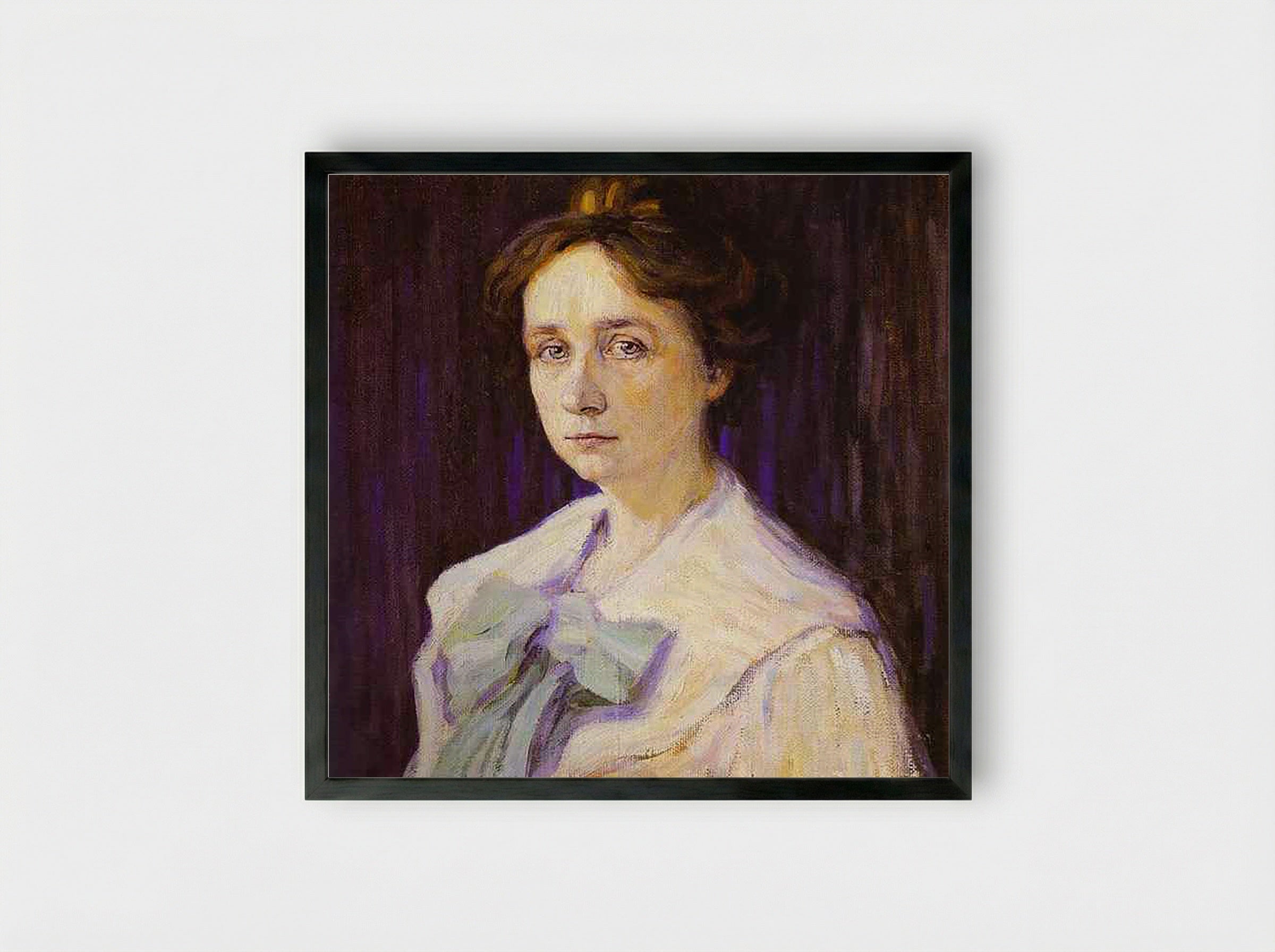 Portrait of Marianne Werefkin - Gabriele Münter - Framed Print Black