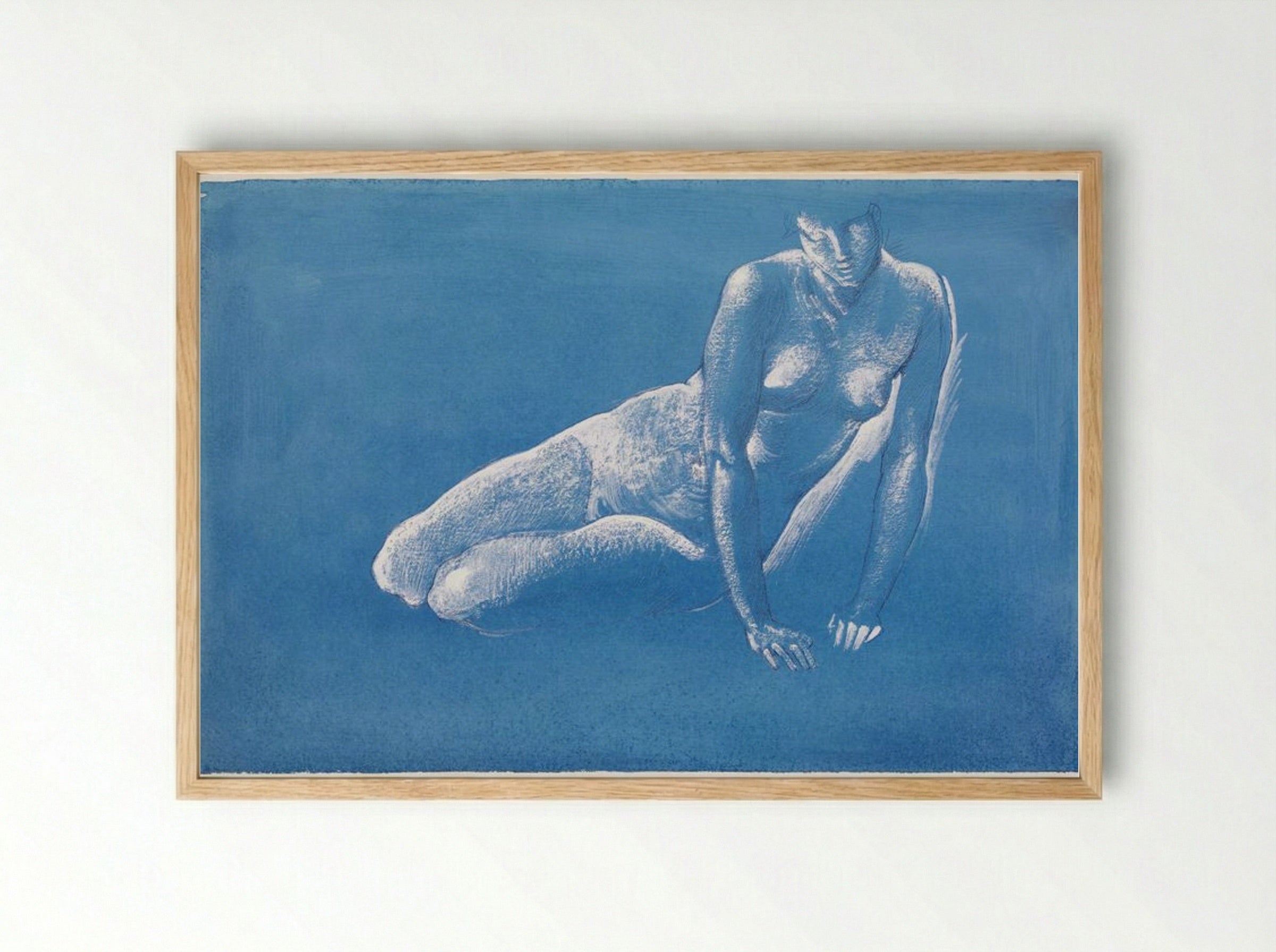 Study of Medusa for 'The Death of Medusa I' - Edward Burne-Jones - Framed Print Wood
