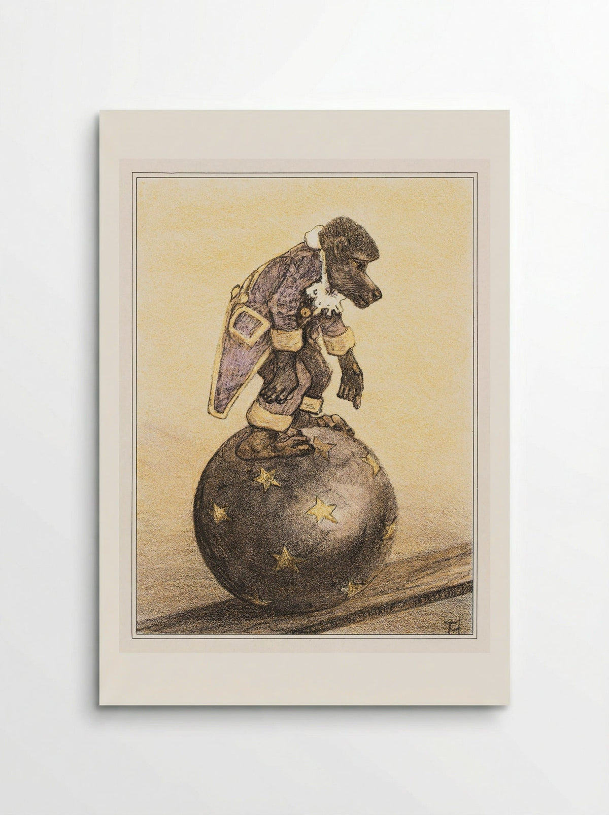 Aap op bal (Monkey on a Ball) - Theo van Hoytema - Poster