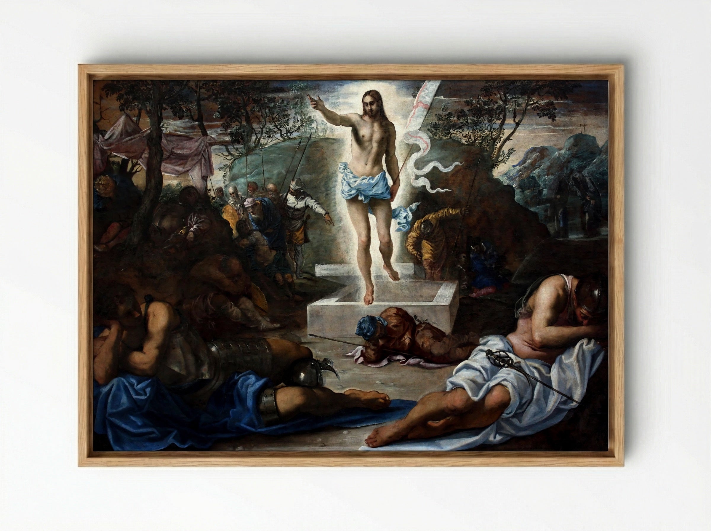 La Resurrezione (The Resurrection) - Tintoretto - Framed Canvas Wood