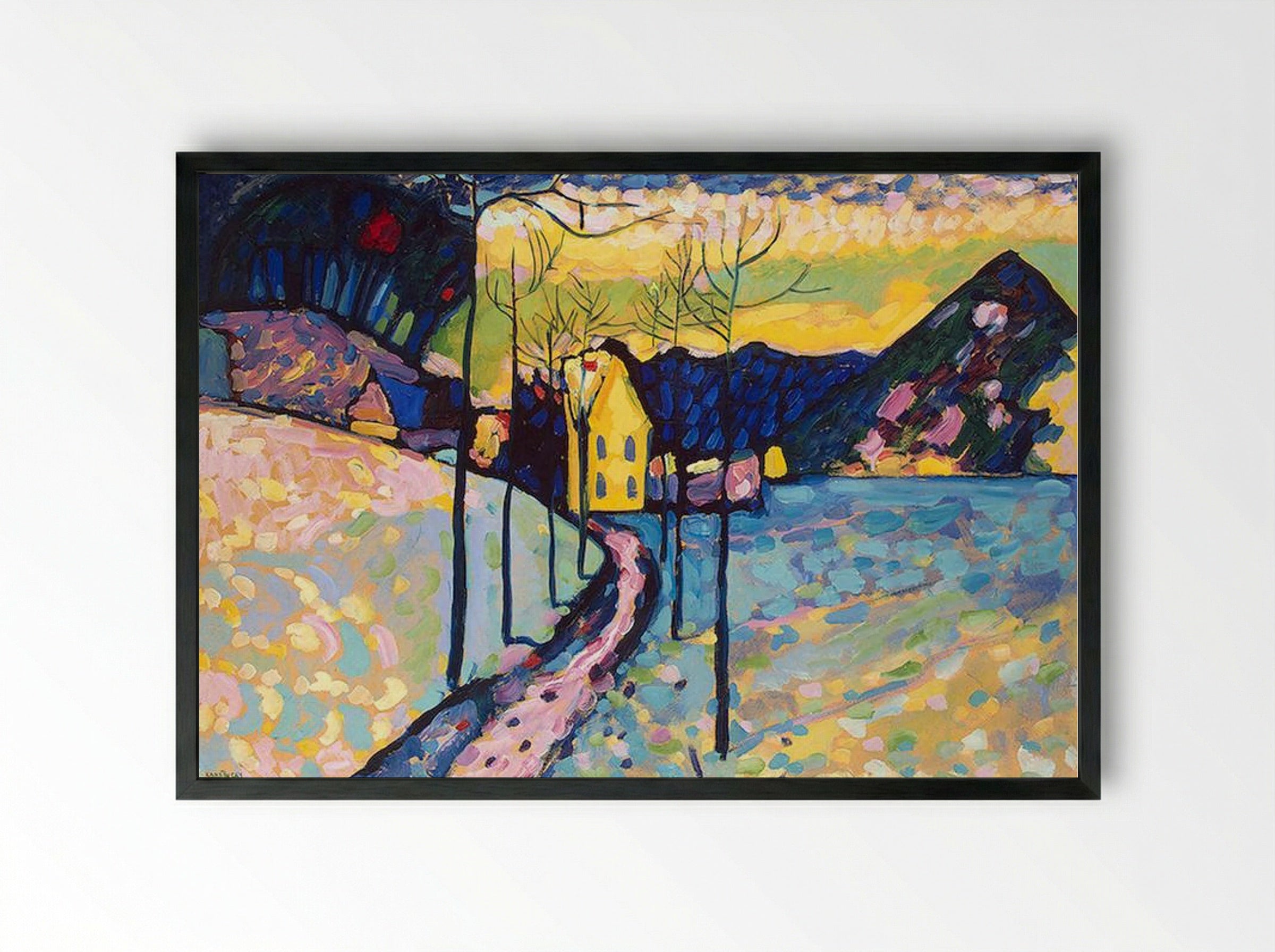 Winter Landscape - Wassily Kandinsky - Framed Print Black
