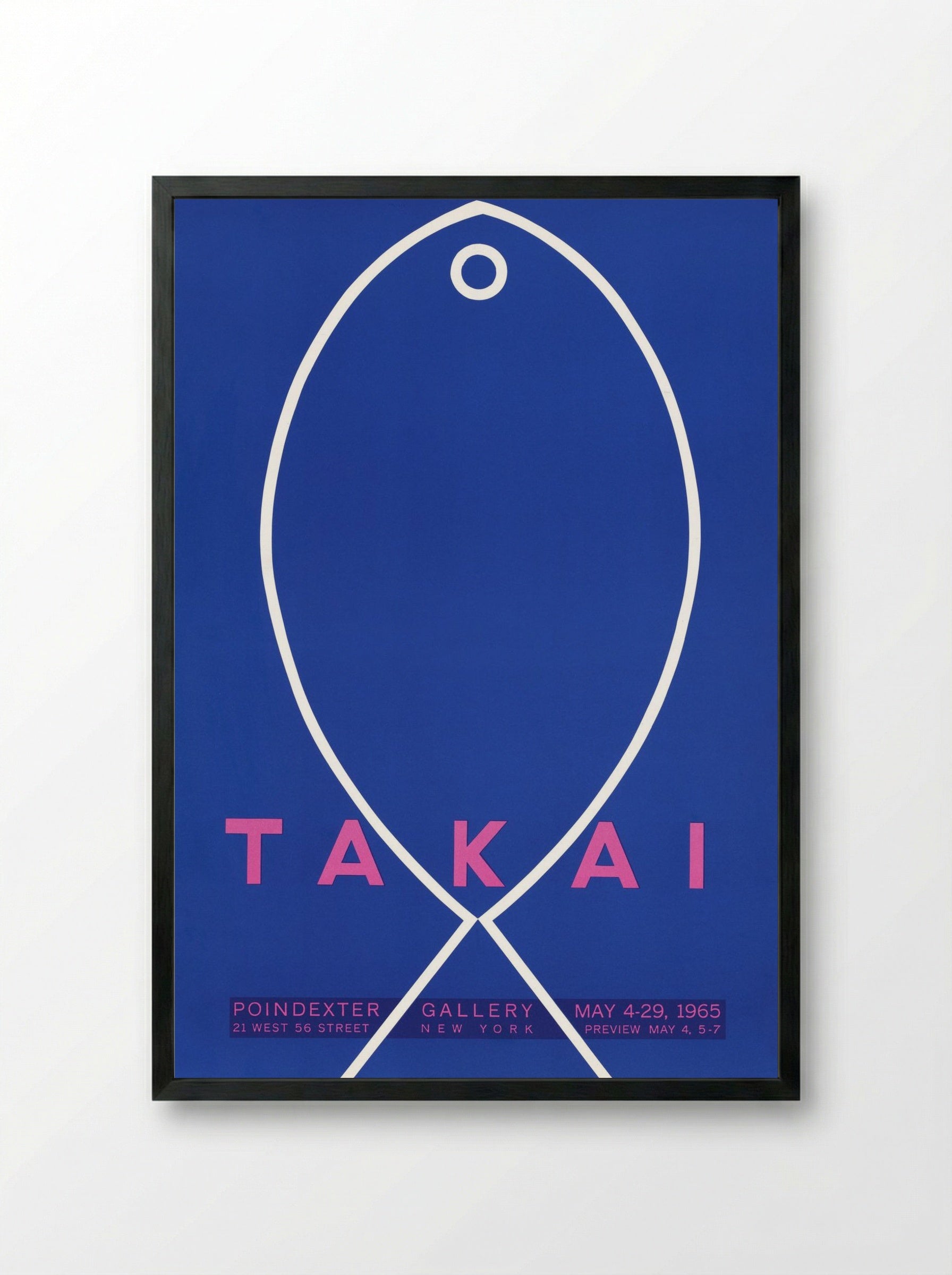 Takai Exhibition Poster, Poindexter Gallery - Takao Takai - Framed Print Black