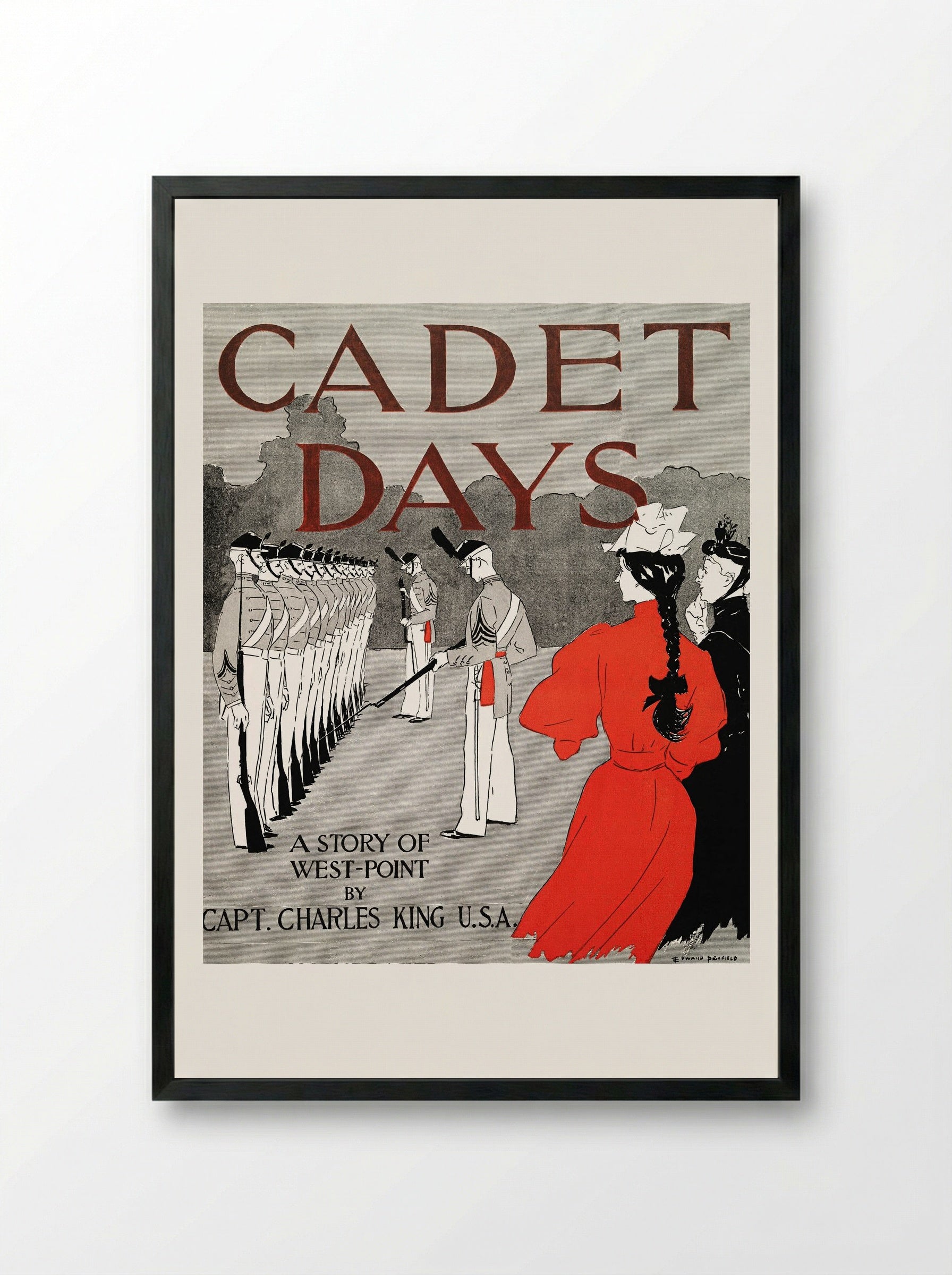 Cadet Days - Edward Penfield - Framed Print Black