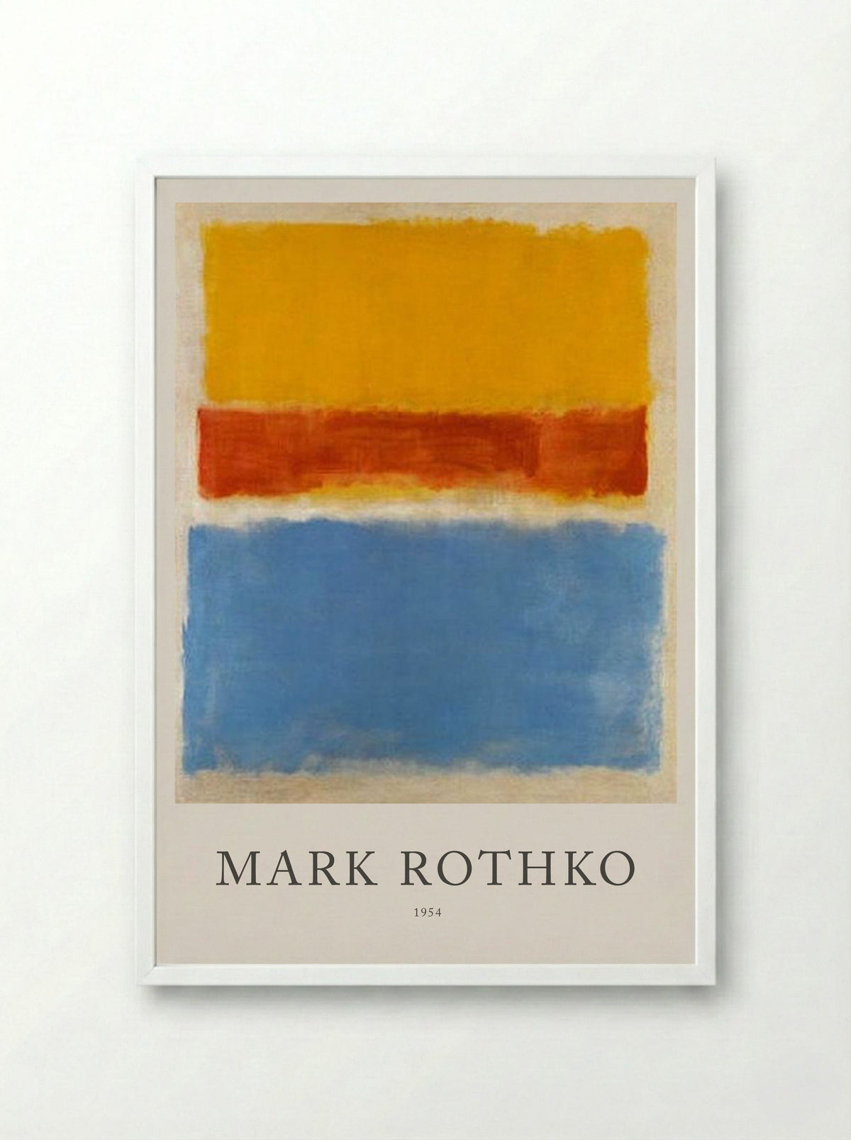 Untitled (Yellow, Red, Blue) - Mark Rothko - Framed Print White