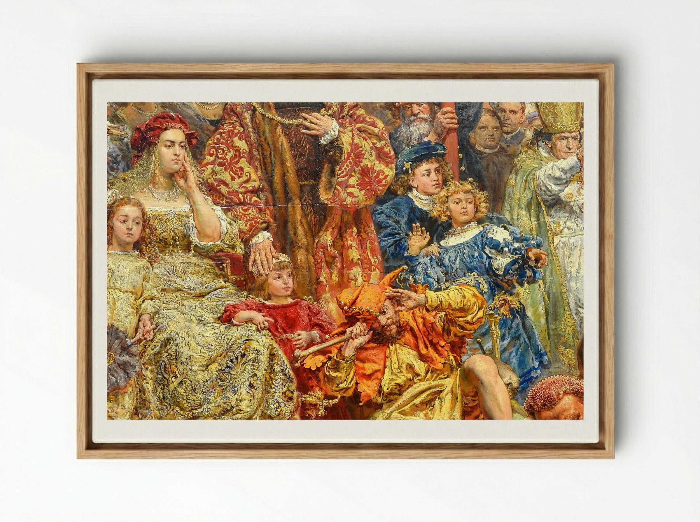 Fragment of The Hanging of the Sigismund Bell - Jan Matejko - Framed Canvas Wood