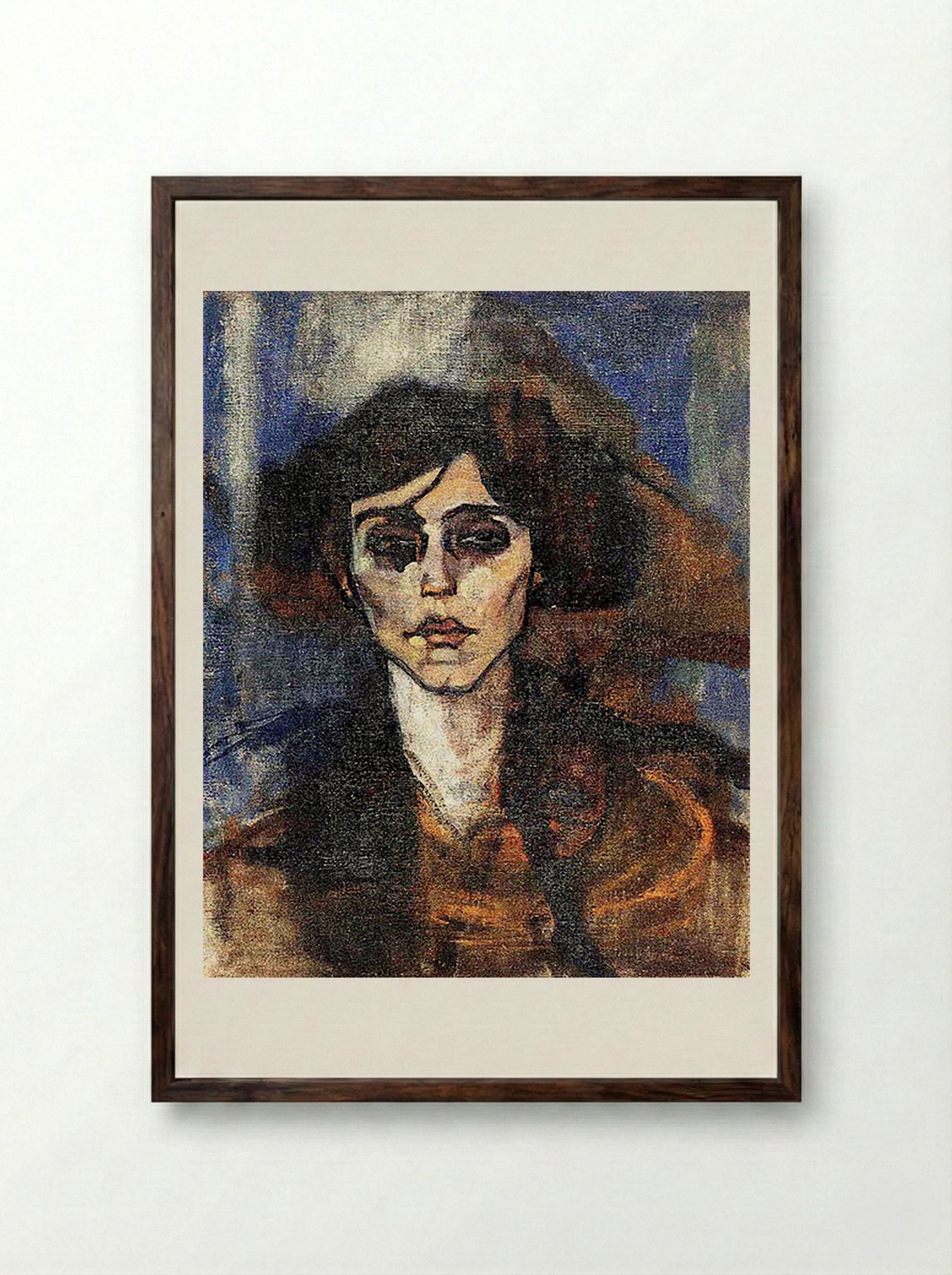 Portrait of Maude Abrantes - Amedeo Modigliani - Framed Print Dark Wood