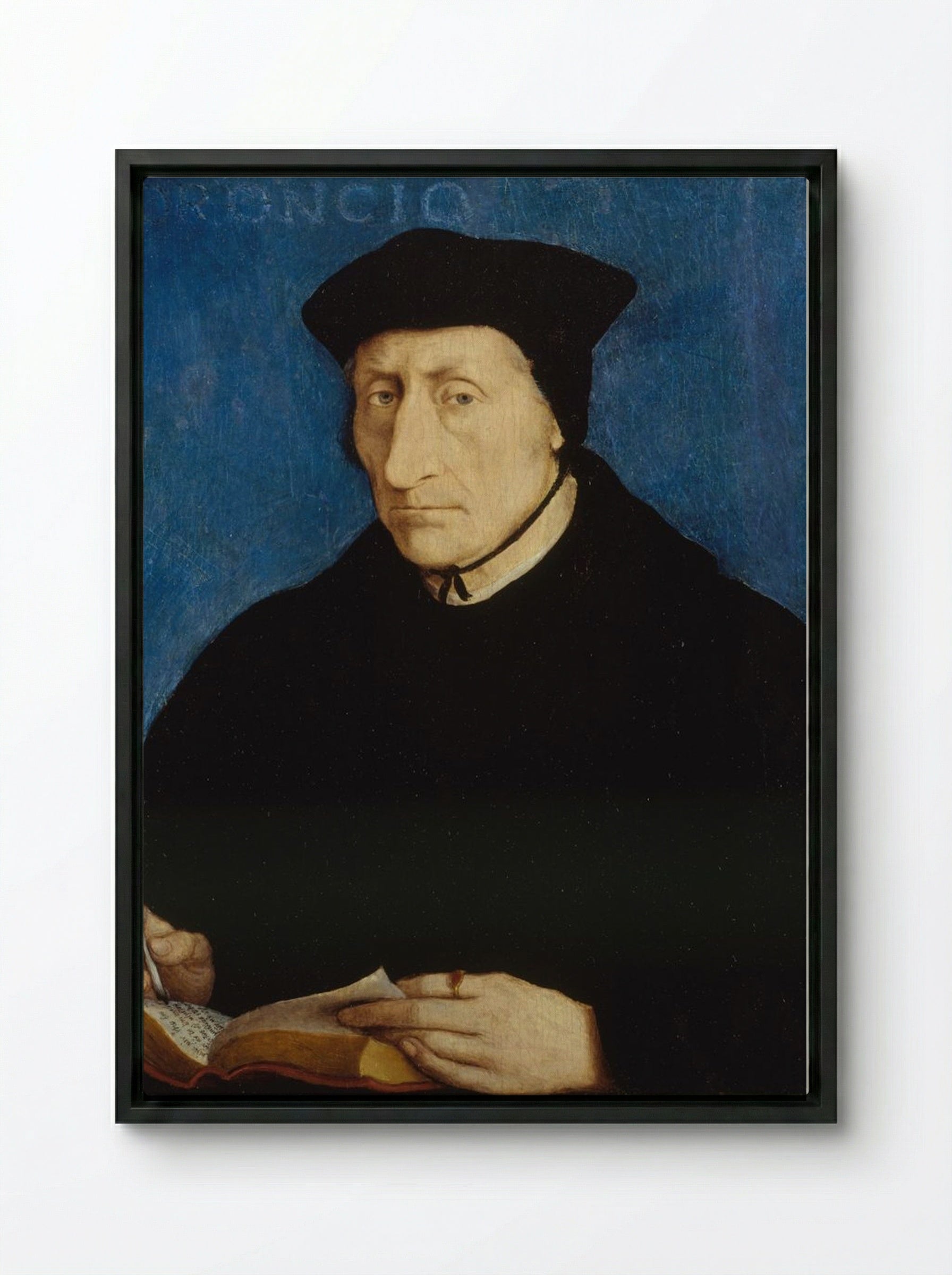 Guillaume Budé - Jean Clouet - Framed Canvas Black