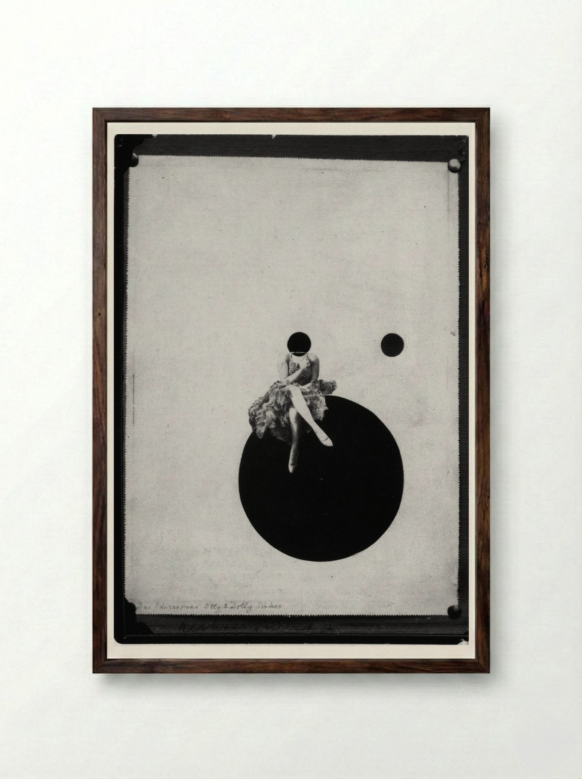 The Olly and Dolly Sisters - László Moholy-Nagy - Framed Print Dark Wood