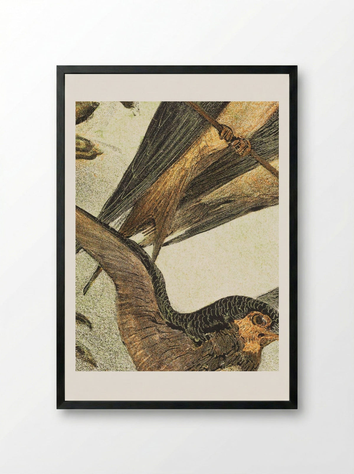 Drie zwaluwen (Three Swallows) - Theo van Hoytema - Framed Print Black