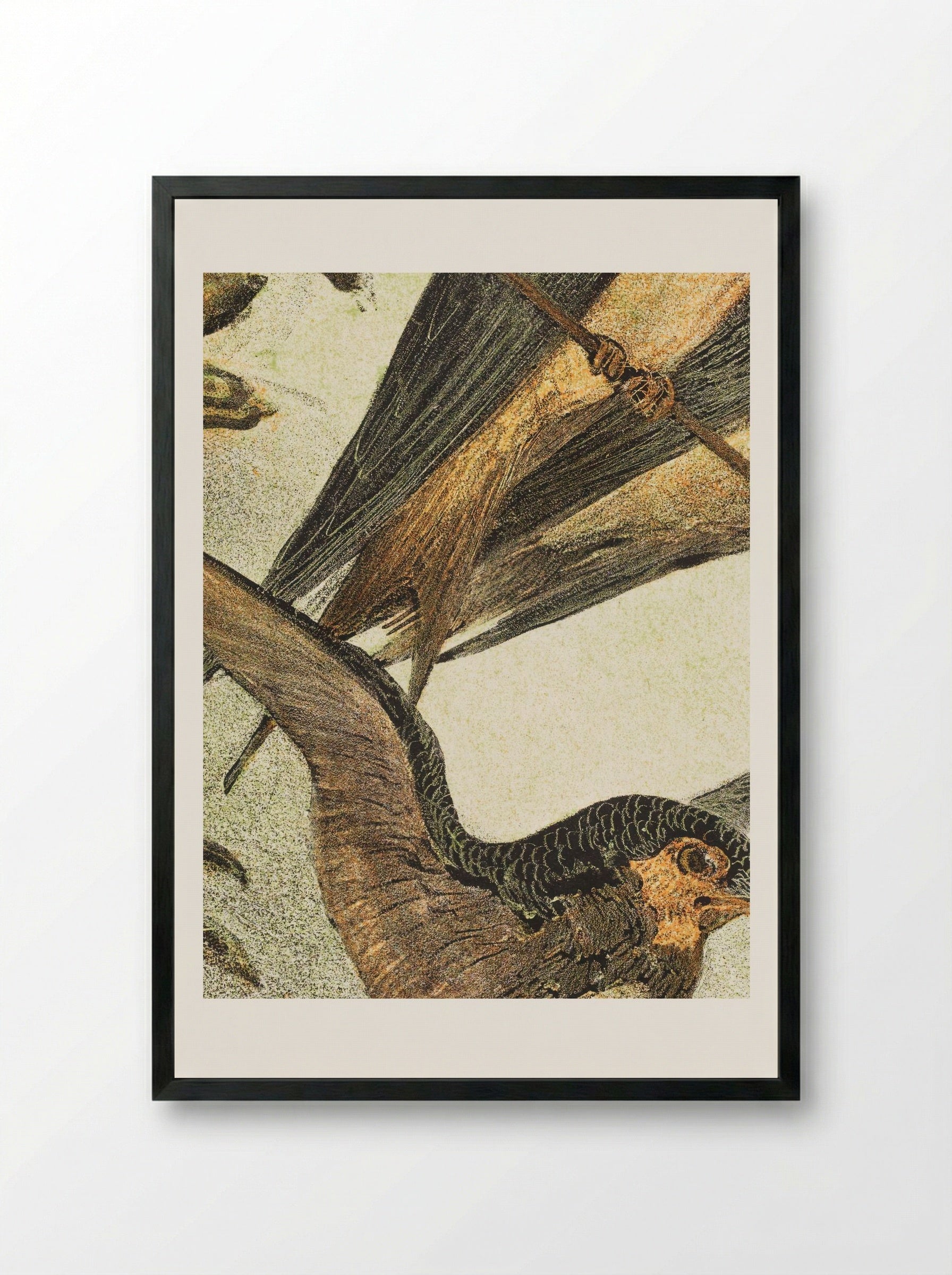 Drie zwaluwen (Three Swallows) - Theo van Hoytema - Framed Print Black