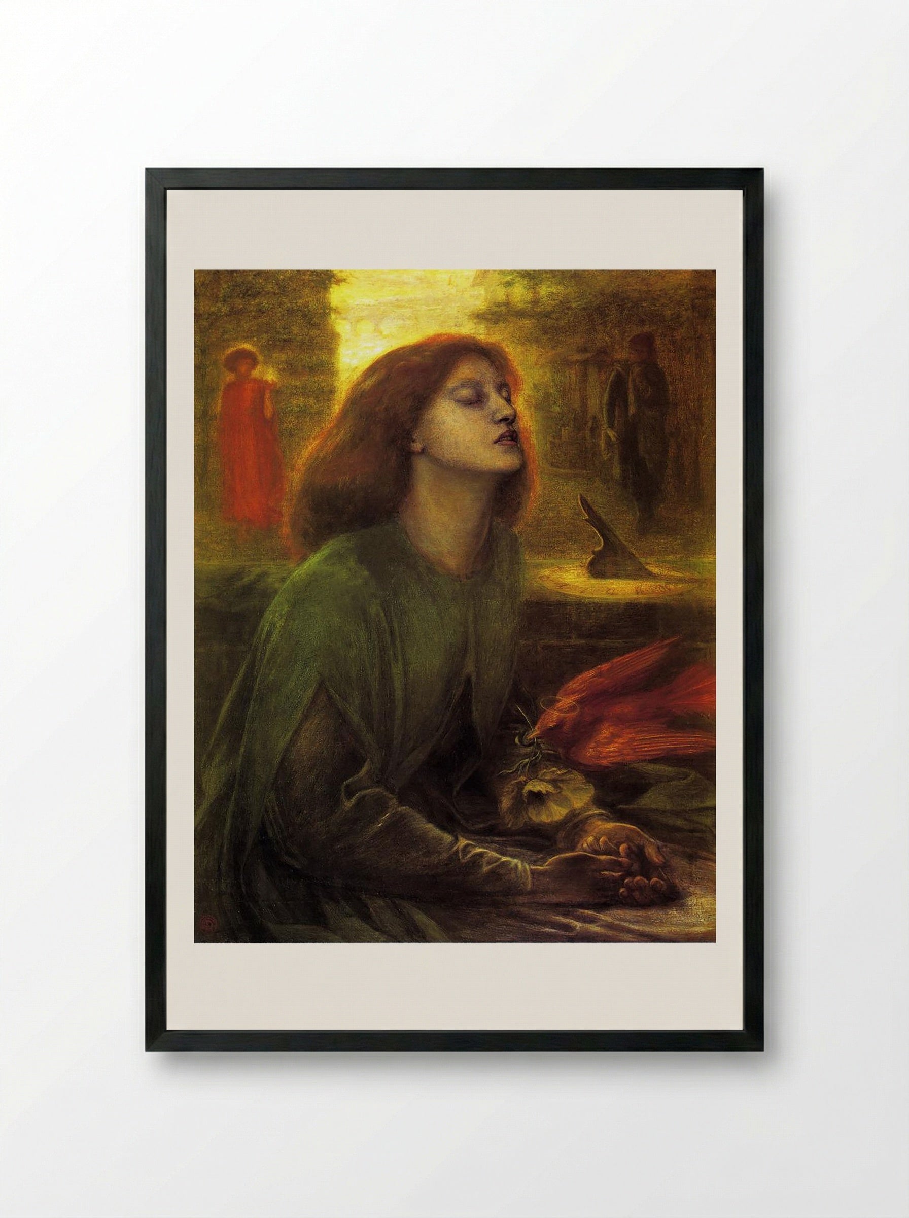 Beata Beatrix - Dante Gabriel Rossetti - Framed Print Black