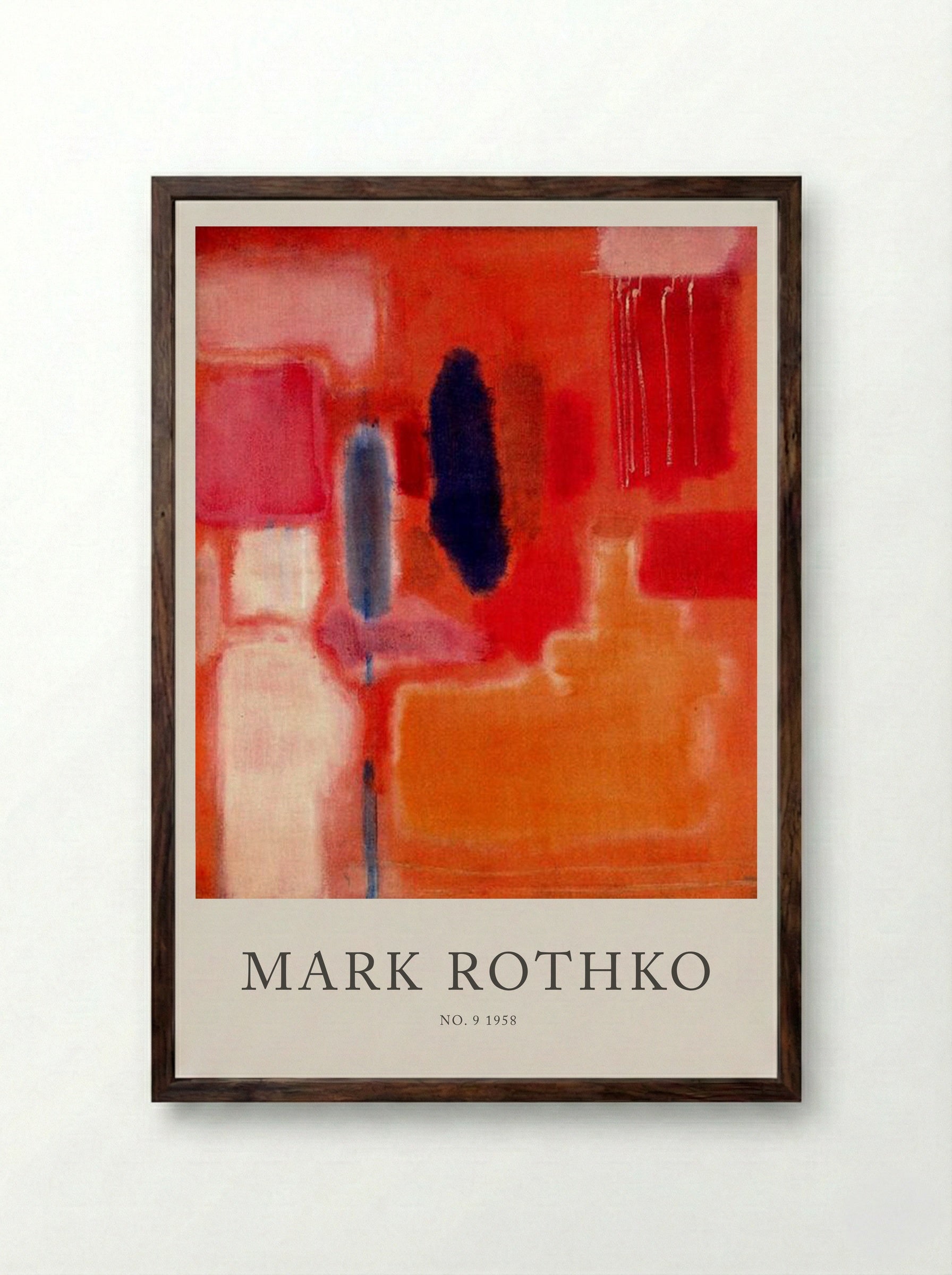 No. 9 - Mark Rothko - Framed Print Dark Wood