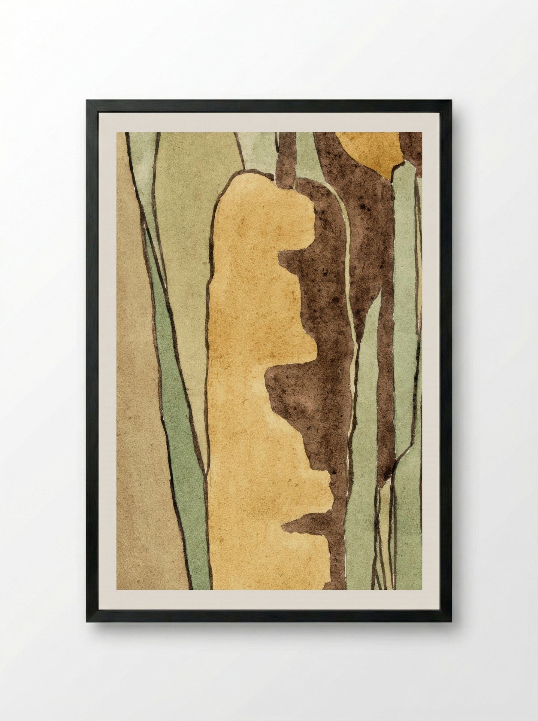 Cattail (1915) - Hannah Borger Overbeck - Framed Print Black