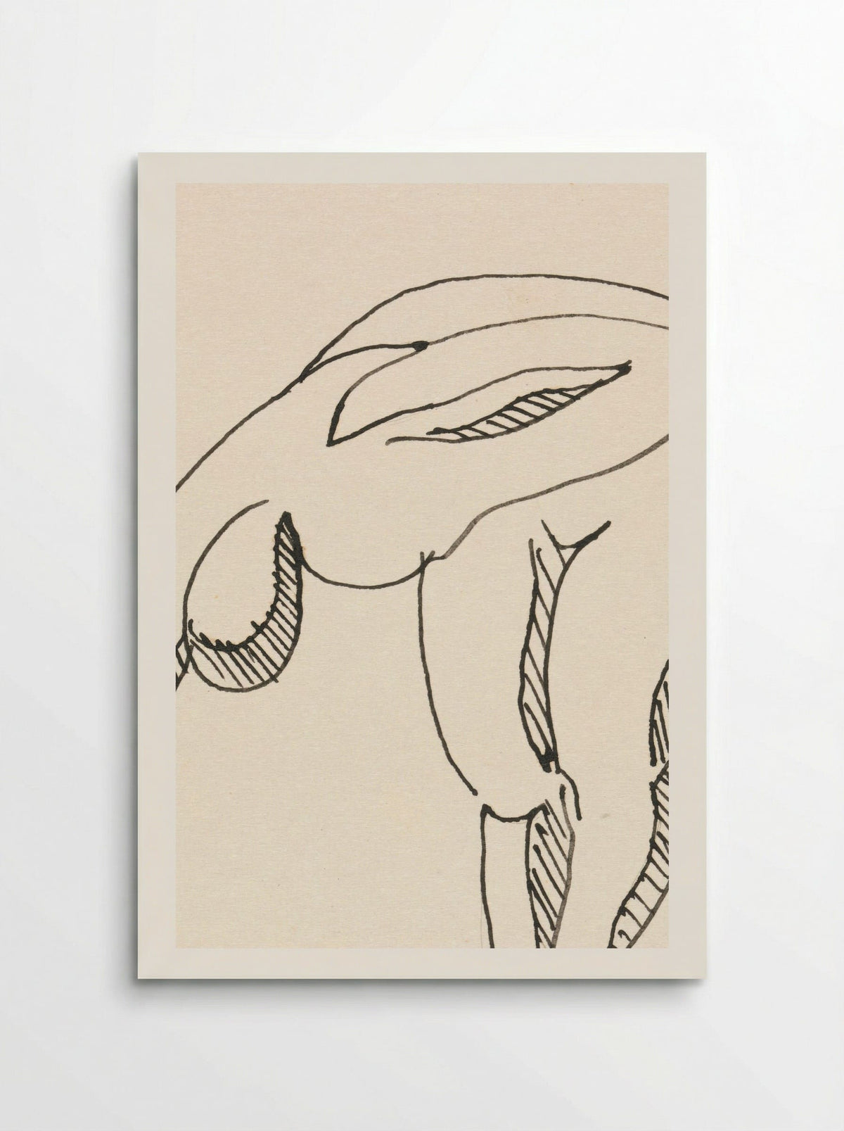 Study of a Bowing Figure - Egon Schiele - Poster