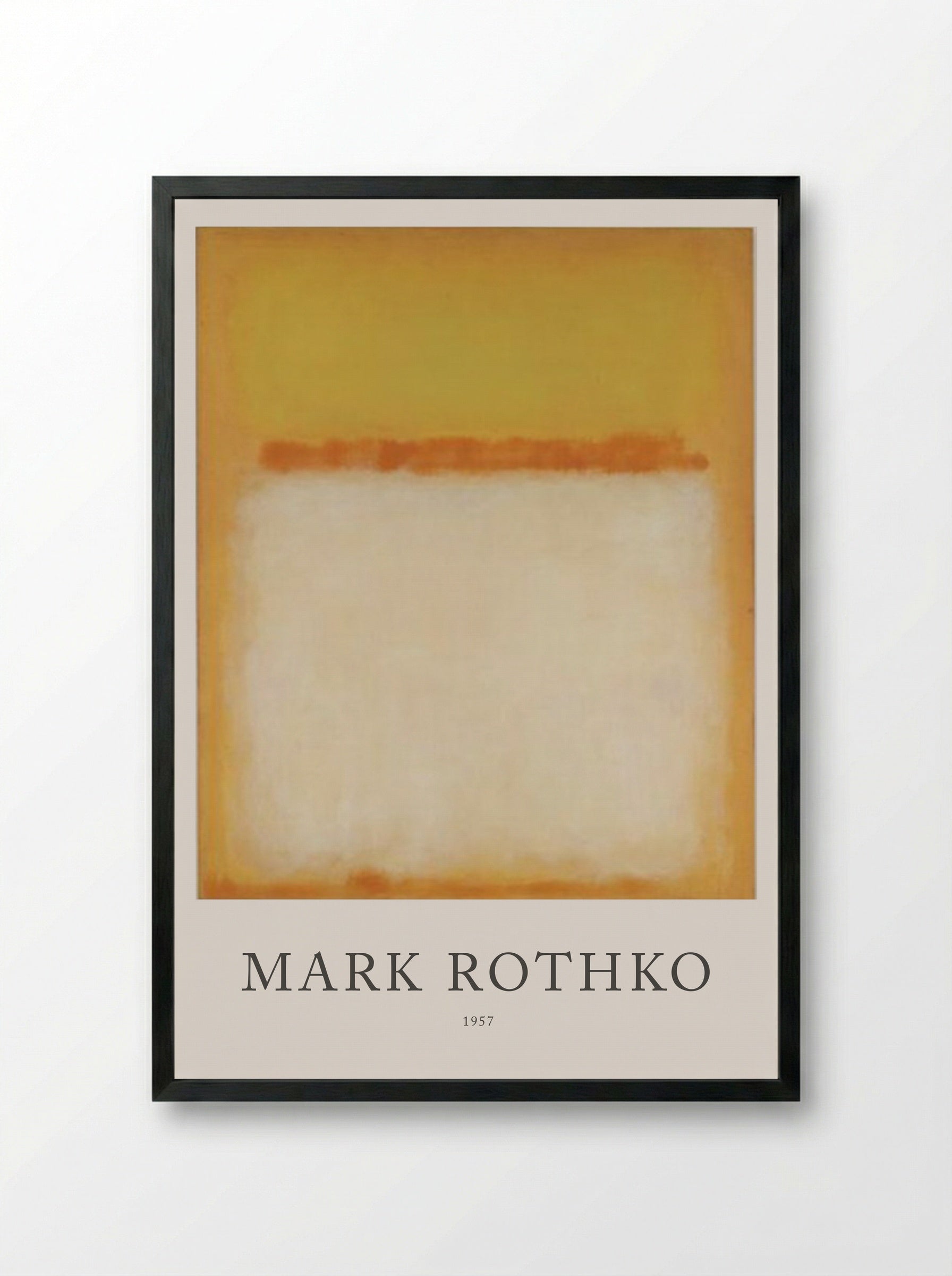 Untitled (Yellow, Orange, White) - Mark Rothko - Framed Print Black