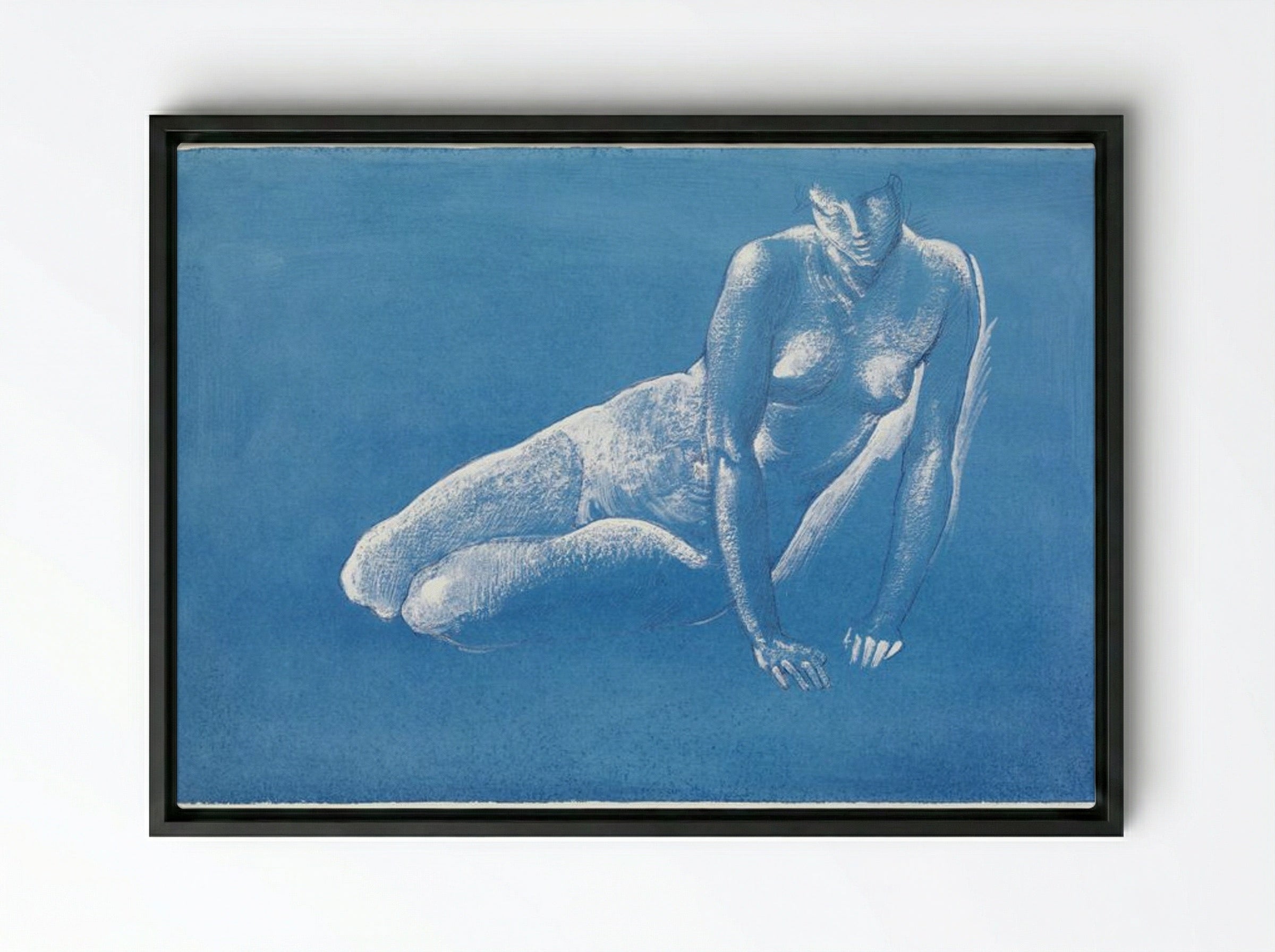 Study of Medusa for 'The Death of Medusa I' - Edward Burne-Jones - Framed Canvas Black