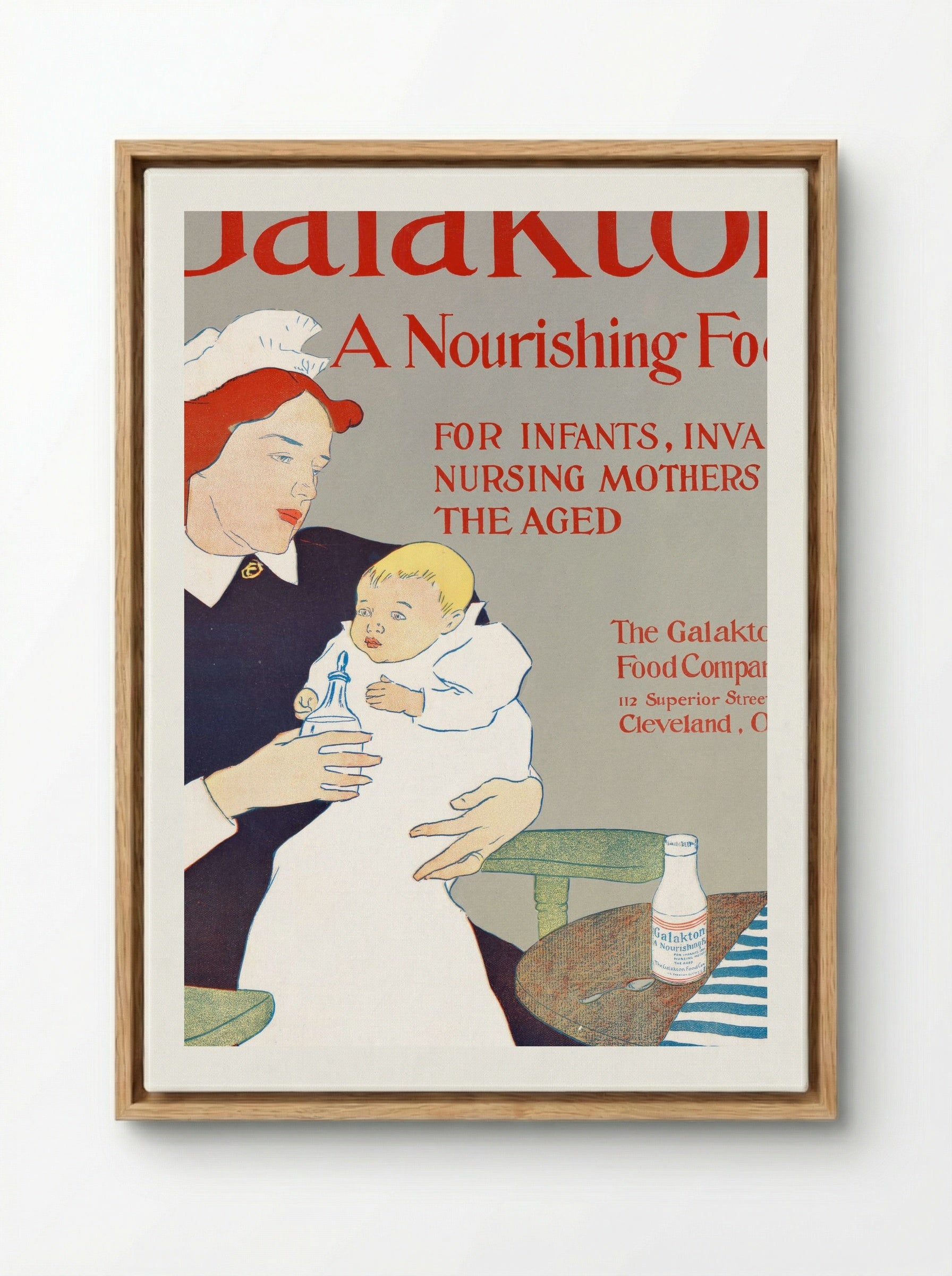 Galakton: A Nourishing Food - Edward Penfield - Framed Canvas Wood