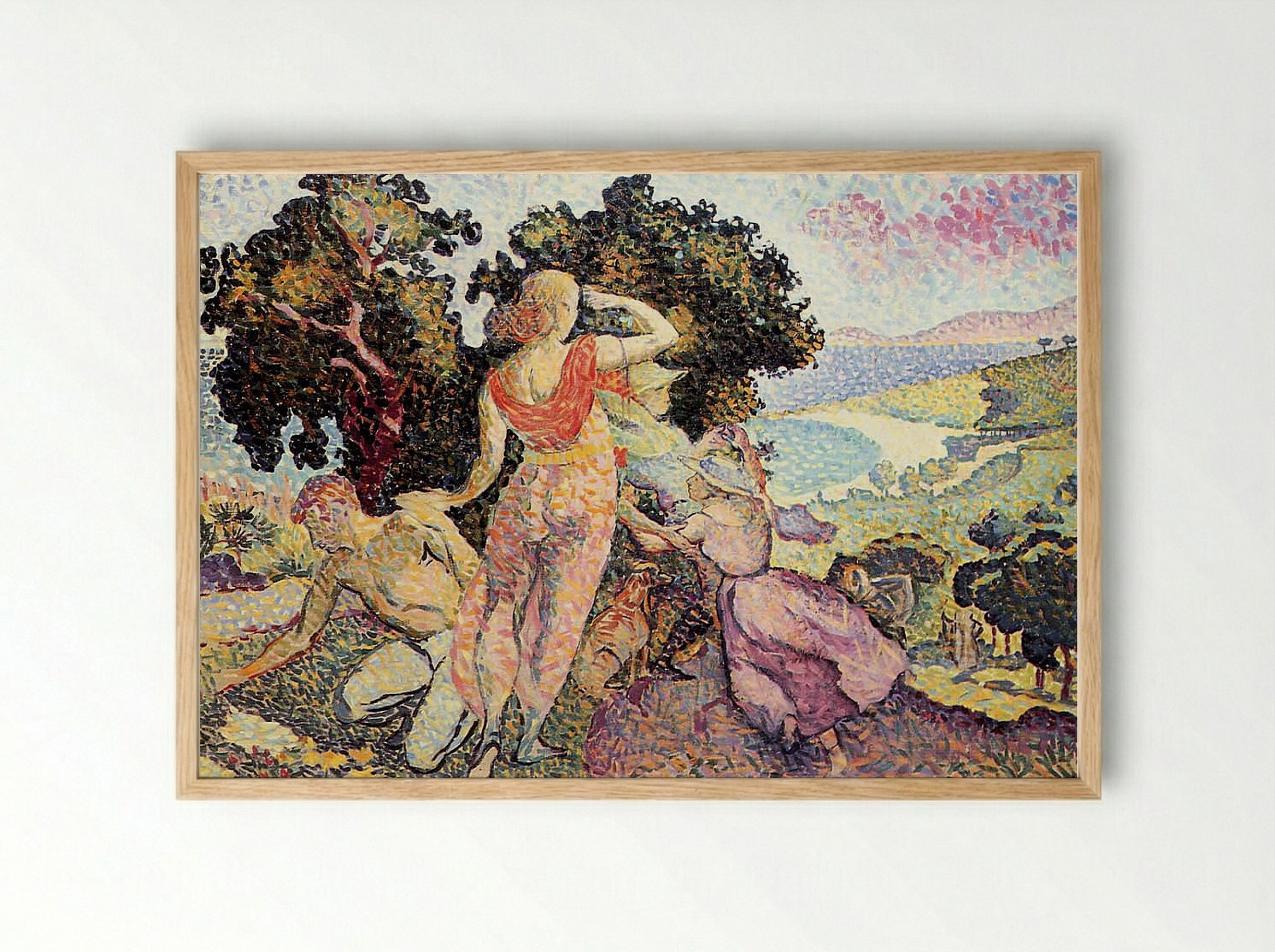 The Excursionists - Henri-Edmond Cross - Framed Print Wood