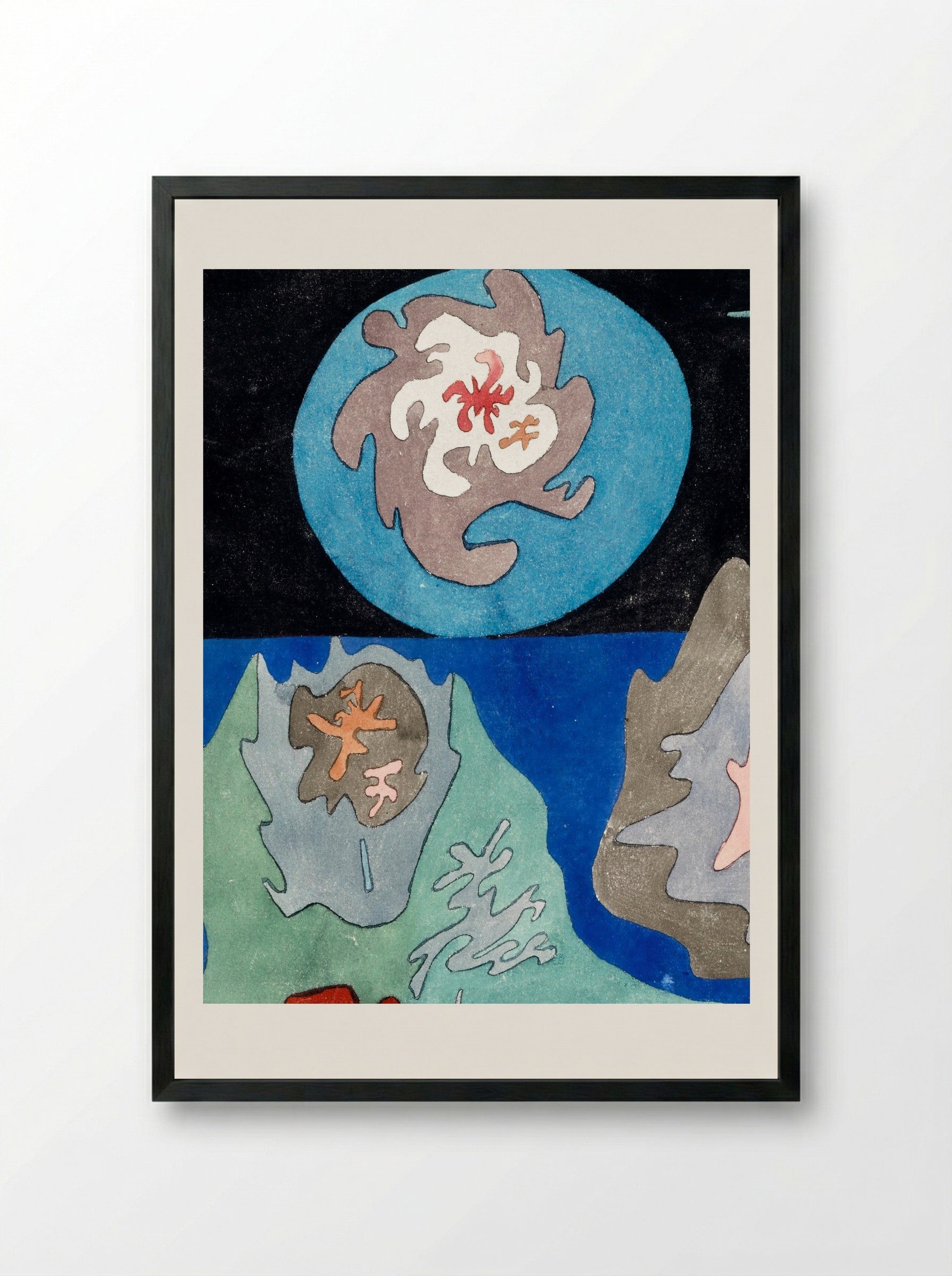 In the Land of Precious Stones - Paul Klee - Framed Print Black