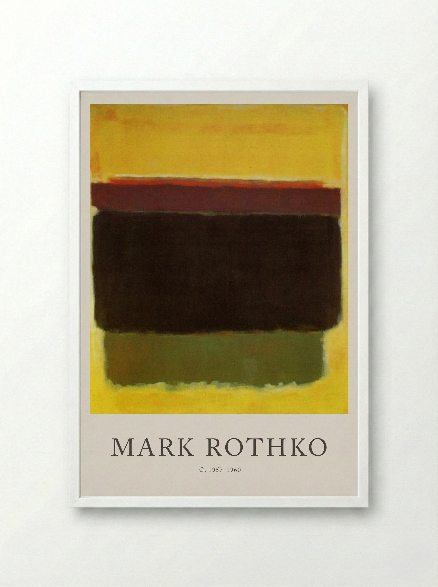 Untitled (Colour Field Painting) - Mark Rothko - Framed Print White