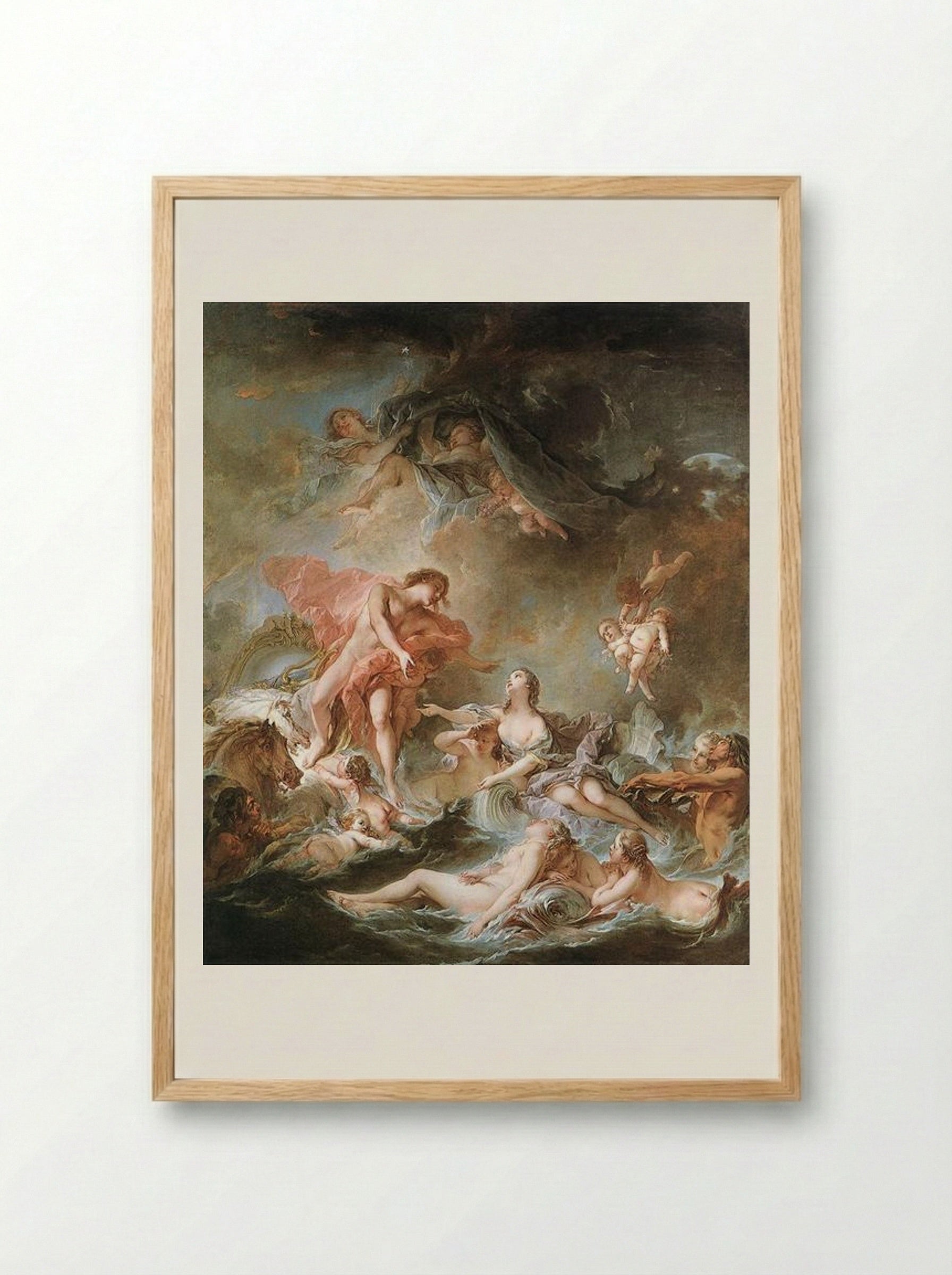 The Setting of the Sun - François Boucher - Framed Print Wood