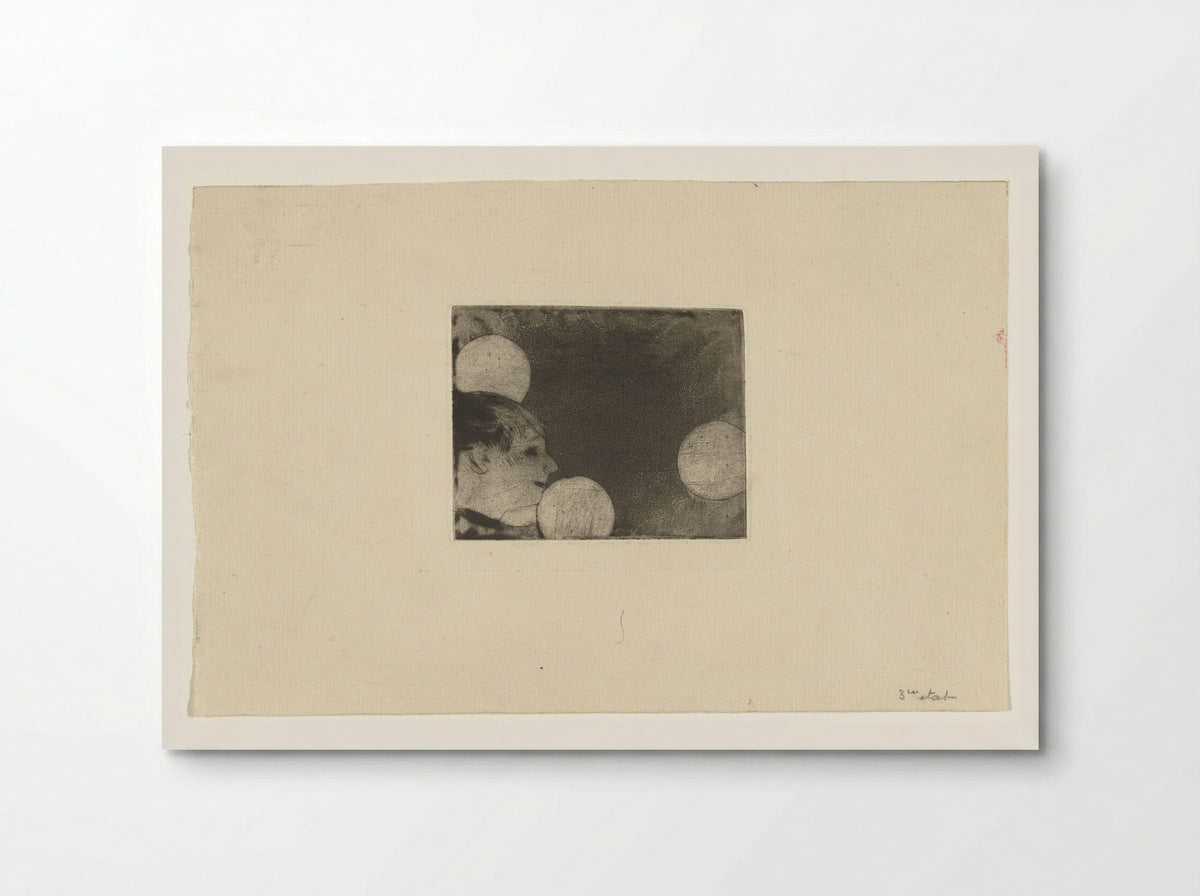 Singer in Profile with Four Gas Lamps - Edgar Degas - Poster