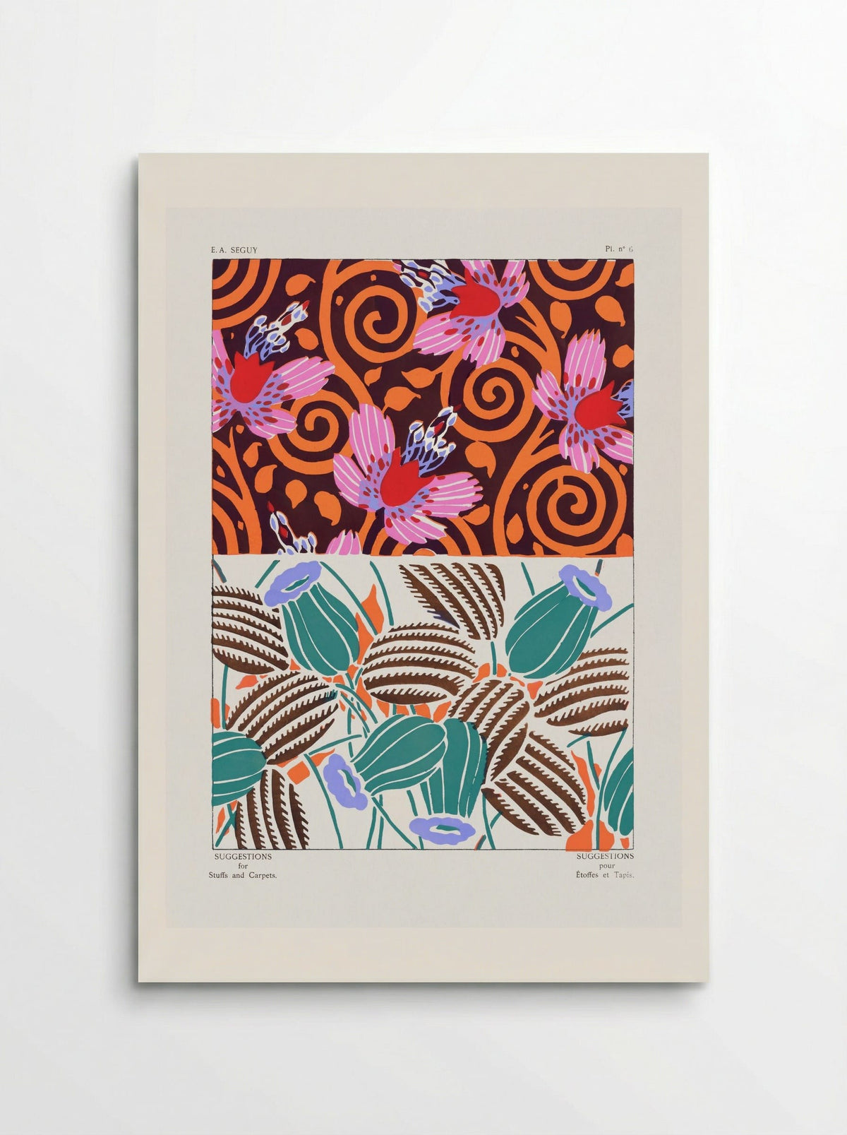 Suggestions for Stuffs and Carpets, Plate 6 - Émile-Allain Séguy - Poster