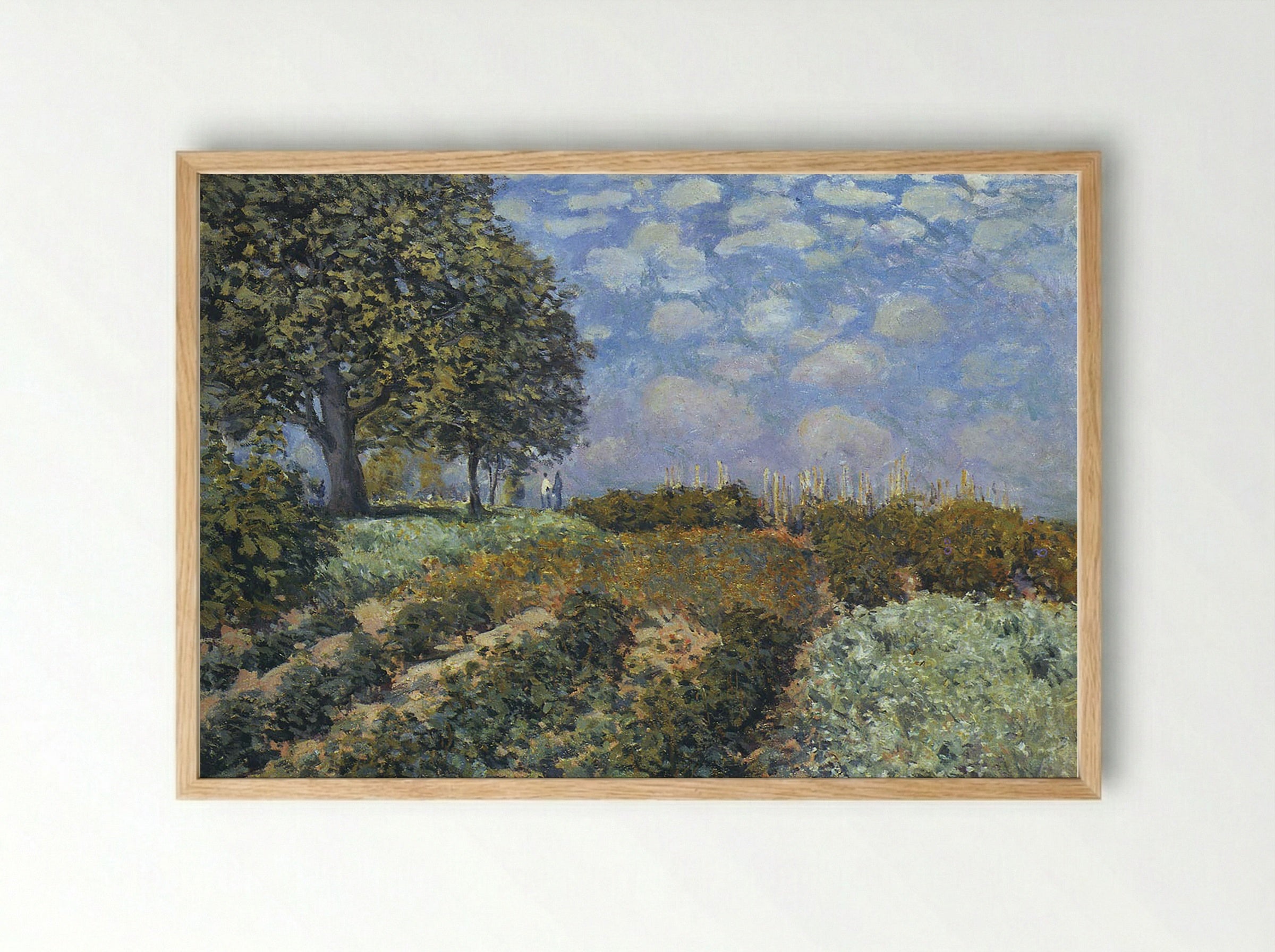 The Fields - Alfred Sisley - Framed Print Wood