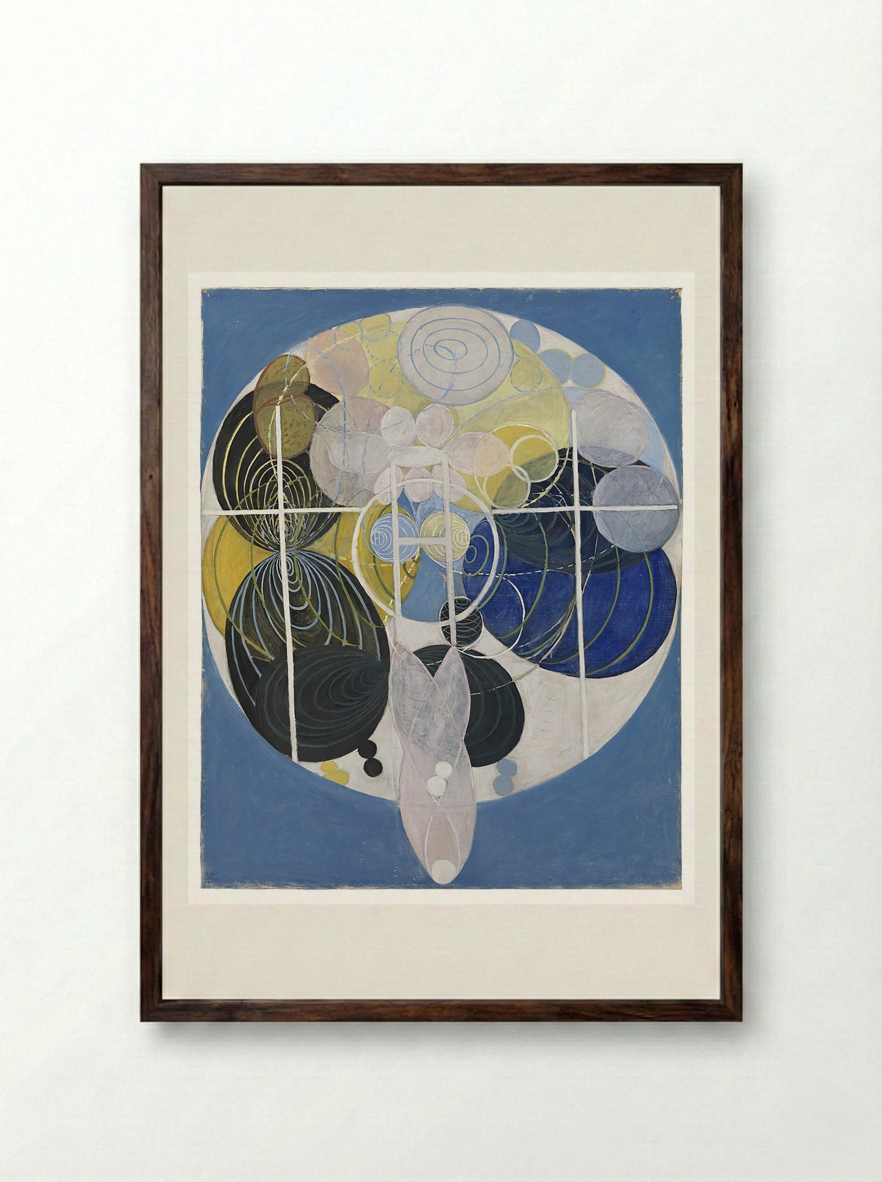The Large Figure Paintings, No. 5 - Hilma af Klint - Framed Print Dark Wood
