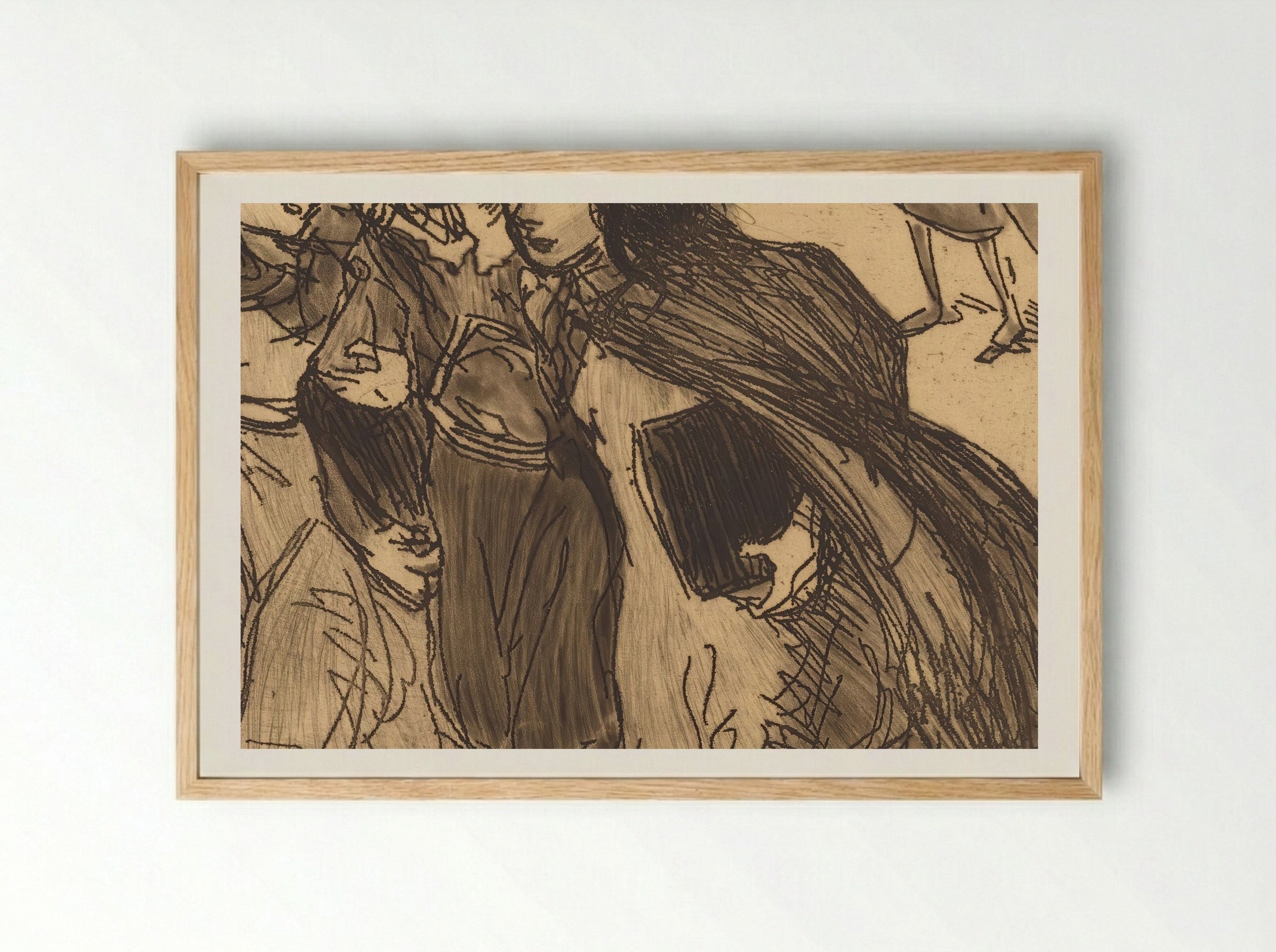 Girls Coming from School - Théophile Alexandre Steinlen - Framed Print Wood