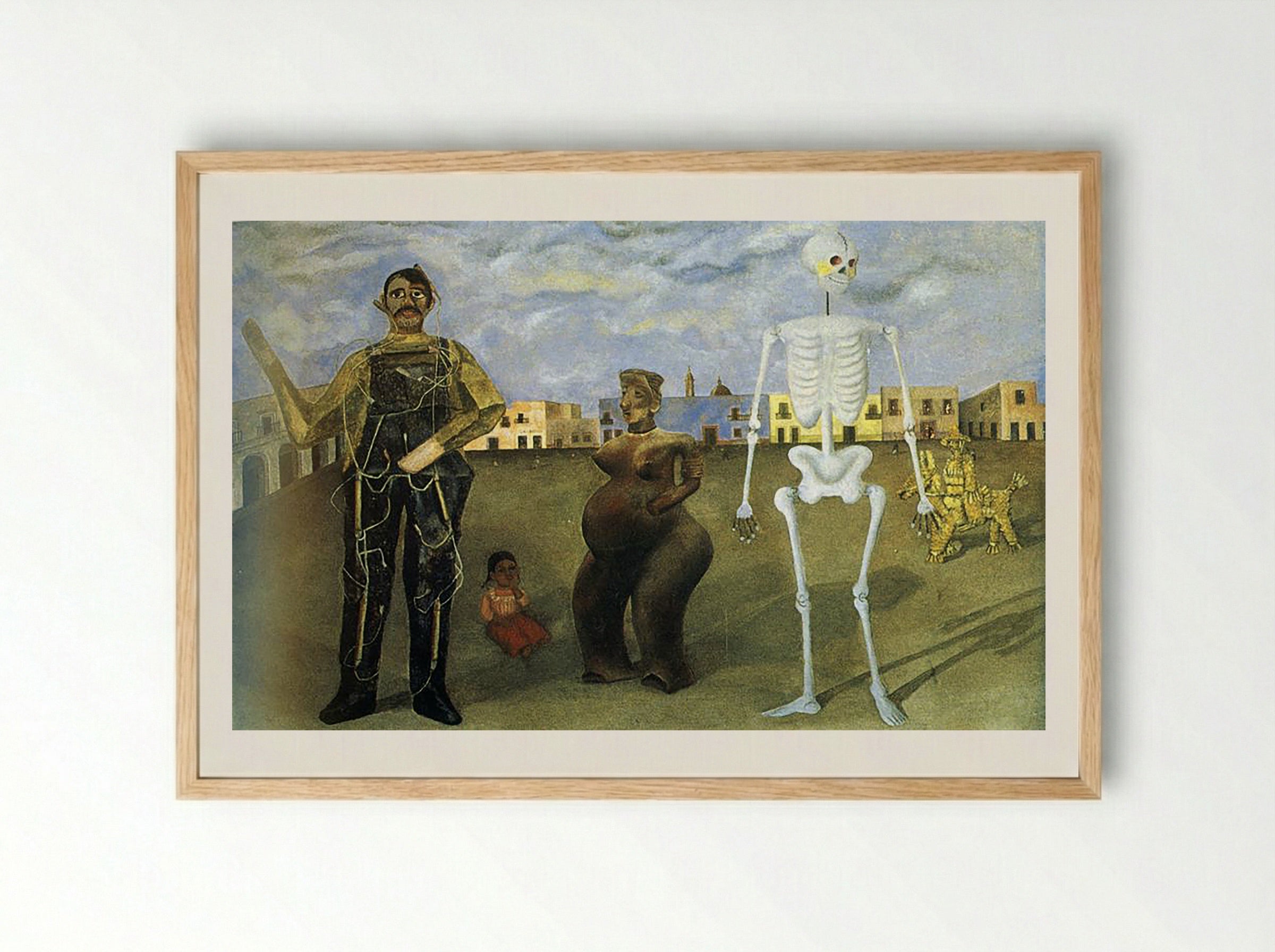 Four Inhabitants of Mexico - Frida Kahlo - Framed Print Wood