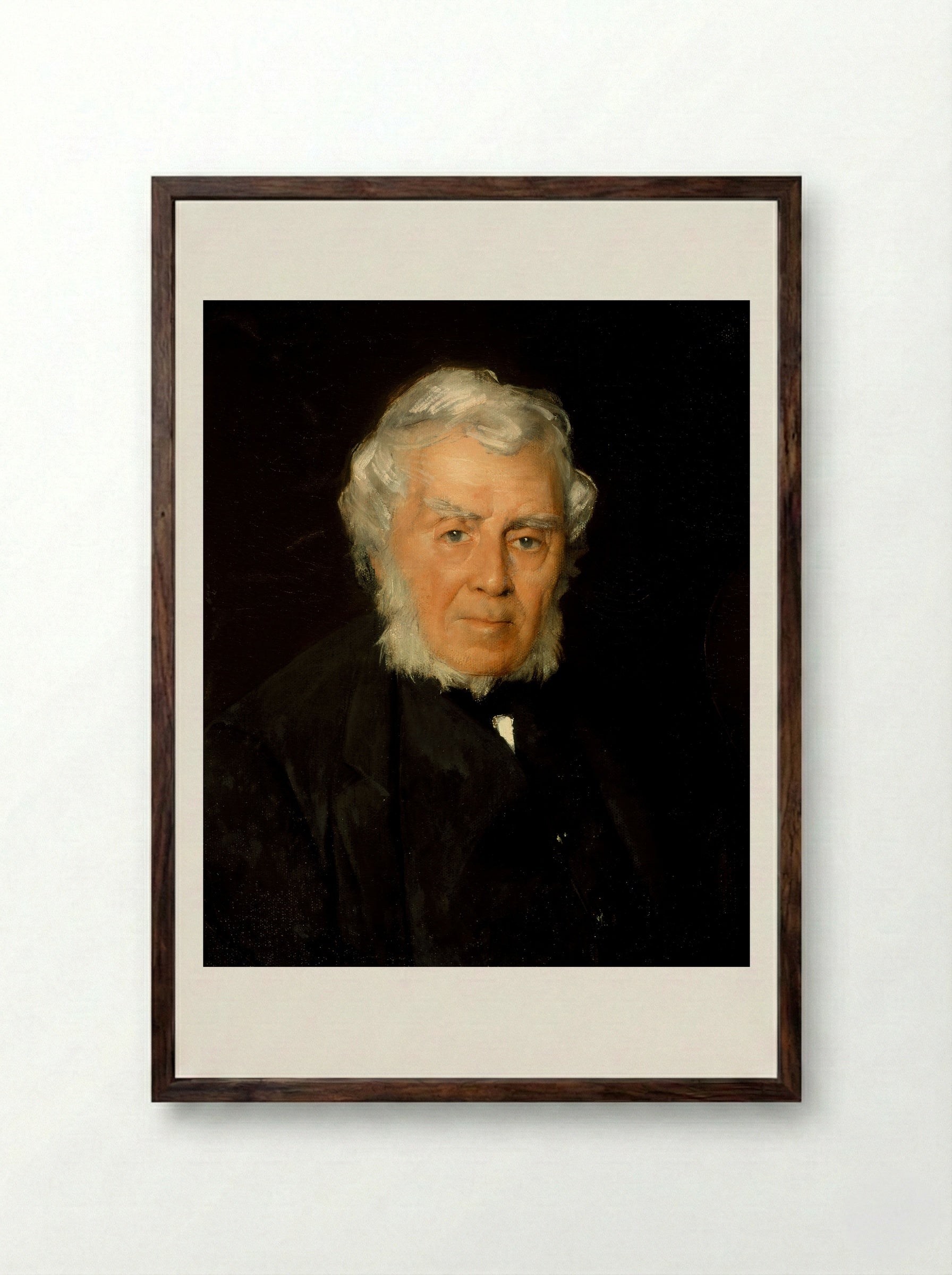 Portrait of Robert Walter Weir - Julian Alden Weir - Framed Print Dark Wood