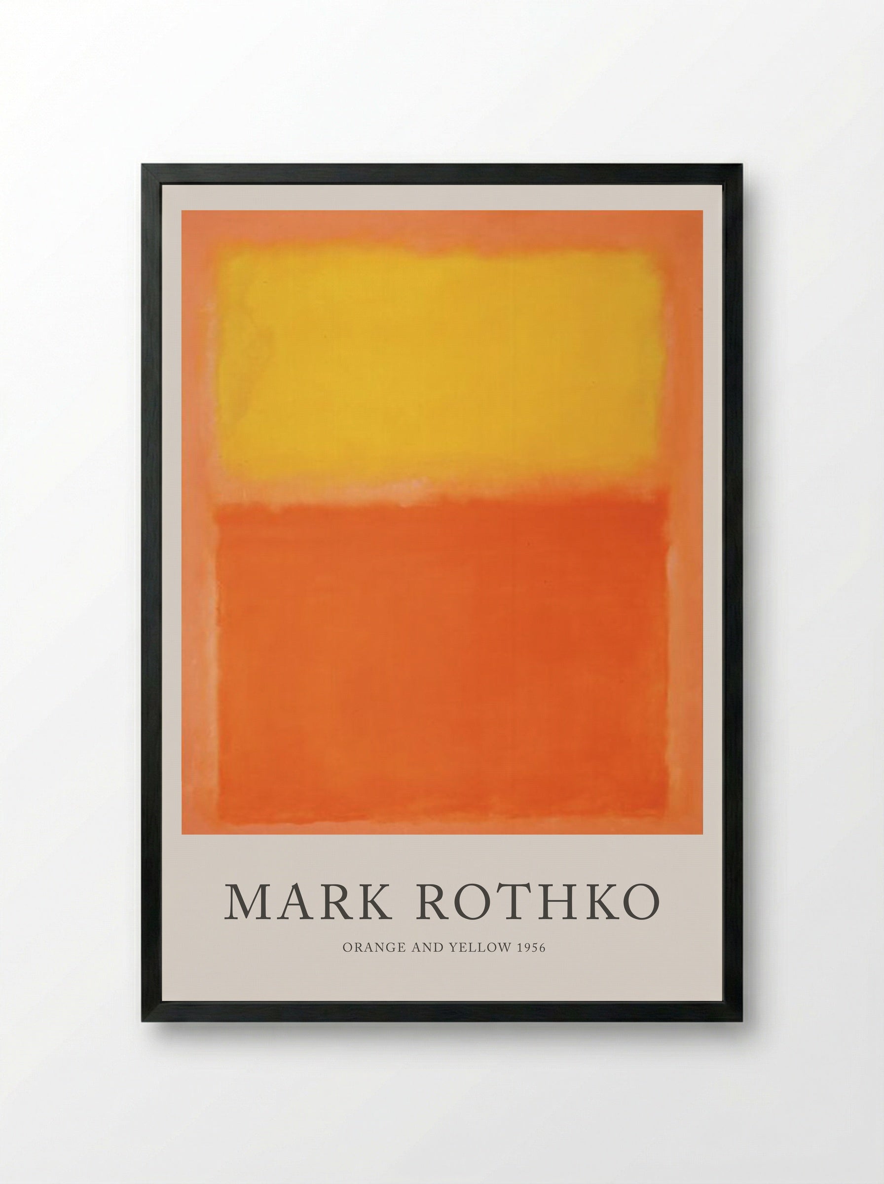 Orange and Yellow - Mark Rothko - Framed Print Black