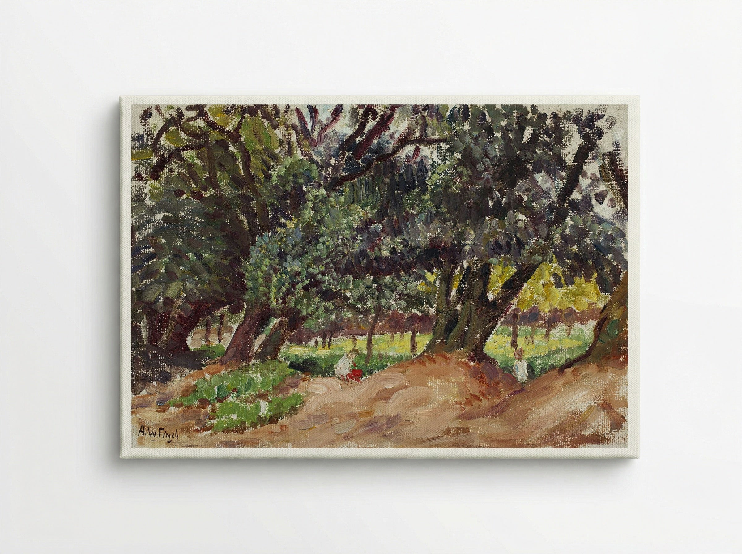 Park Scene, England (Puistokuva Englannista) - Alfred William Finch - Canvas