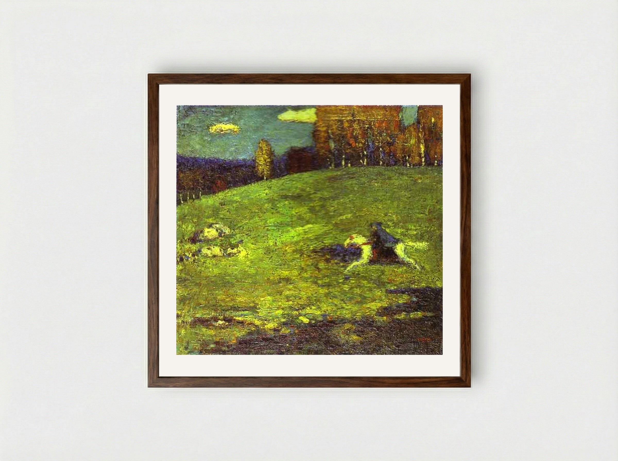 Blue Rider - Wassily Kandinsky - Framed Print Dark Wood