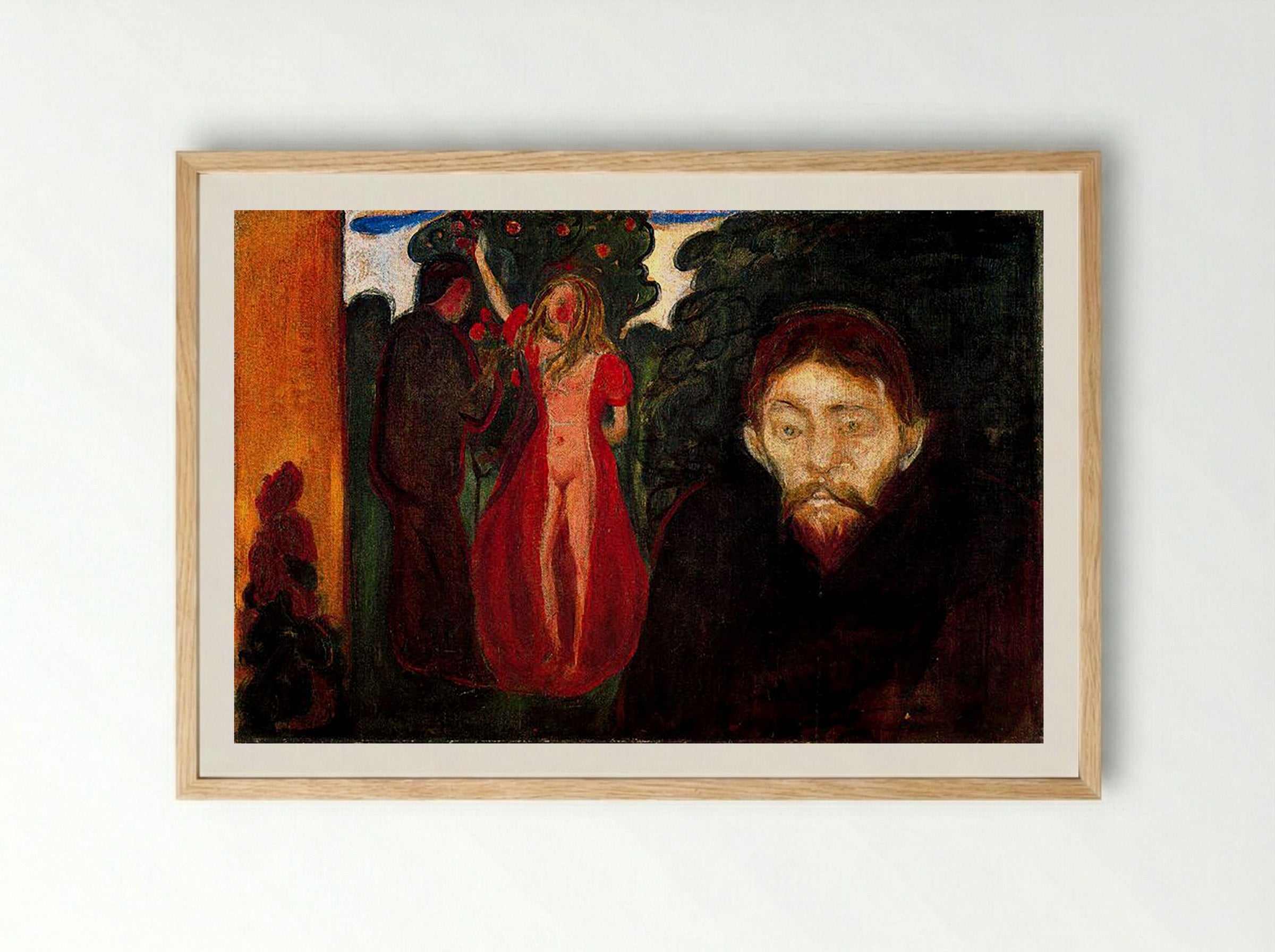 Jealousy - Edvard Munch - Framed Print Wood