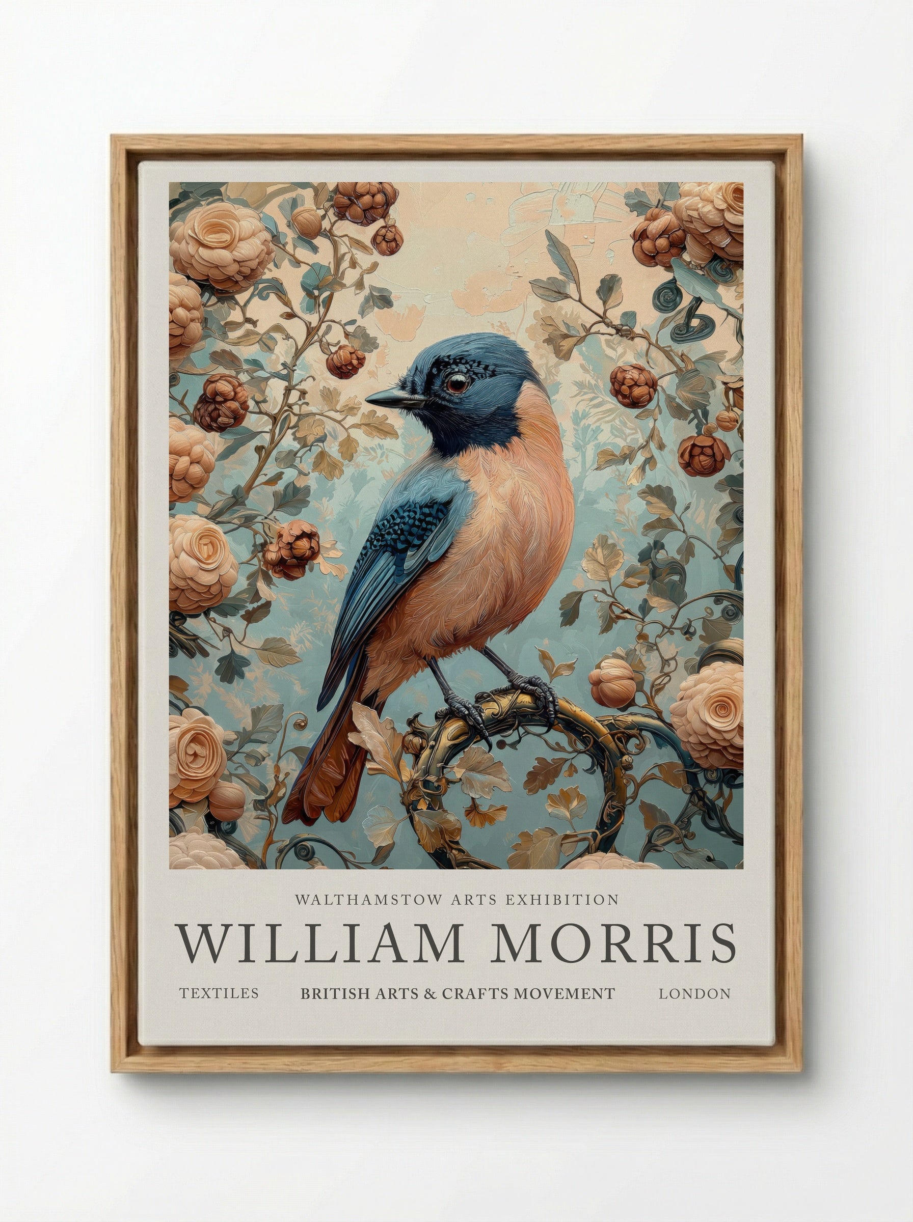 Jay Jubilee - William Morris - Framed Canvas Wood