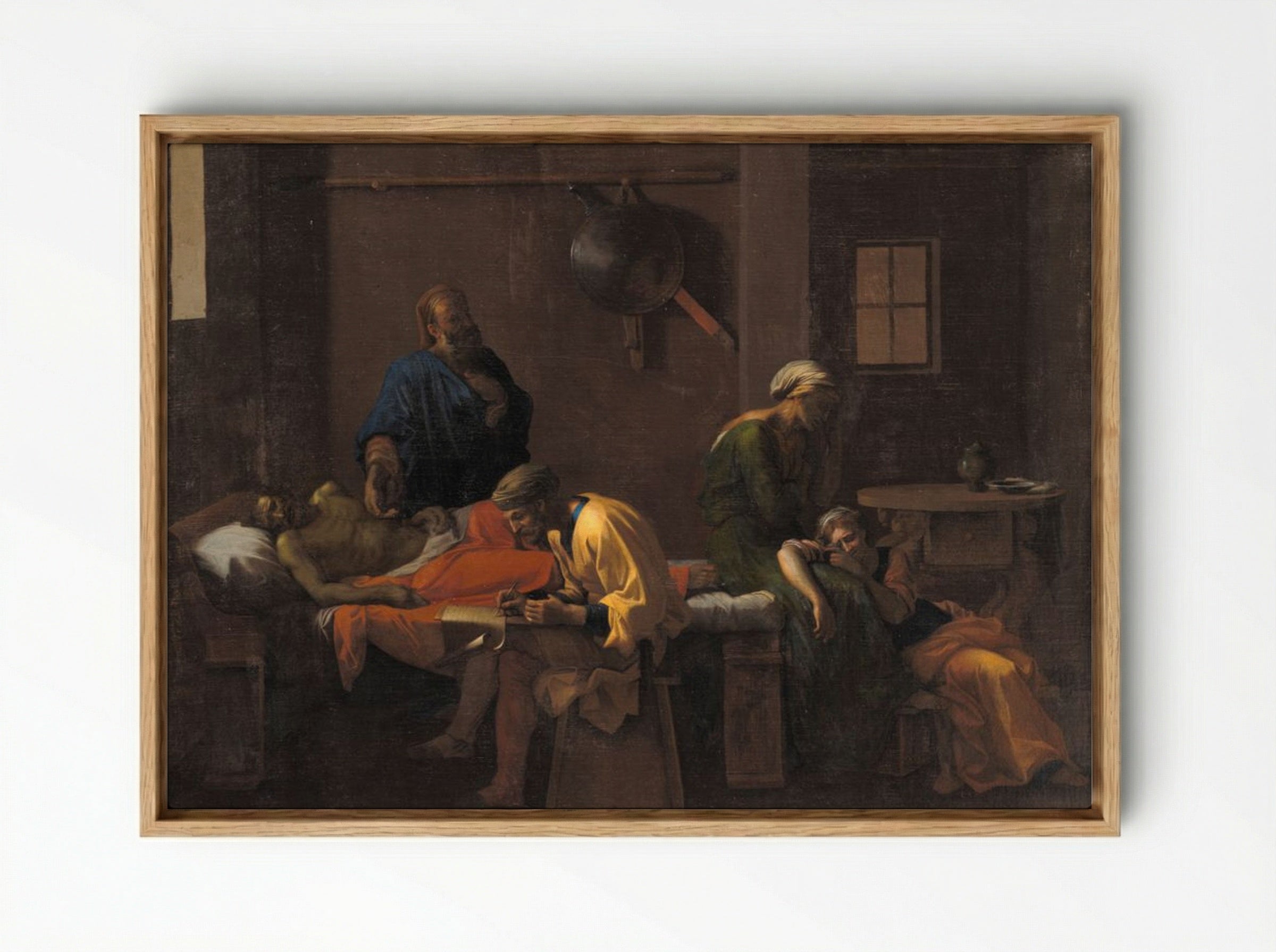 The Testament of Eudamidas - Nicolas Poussin - Framed Canvas Wood