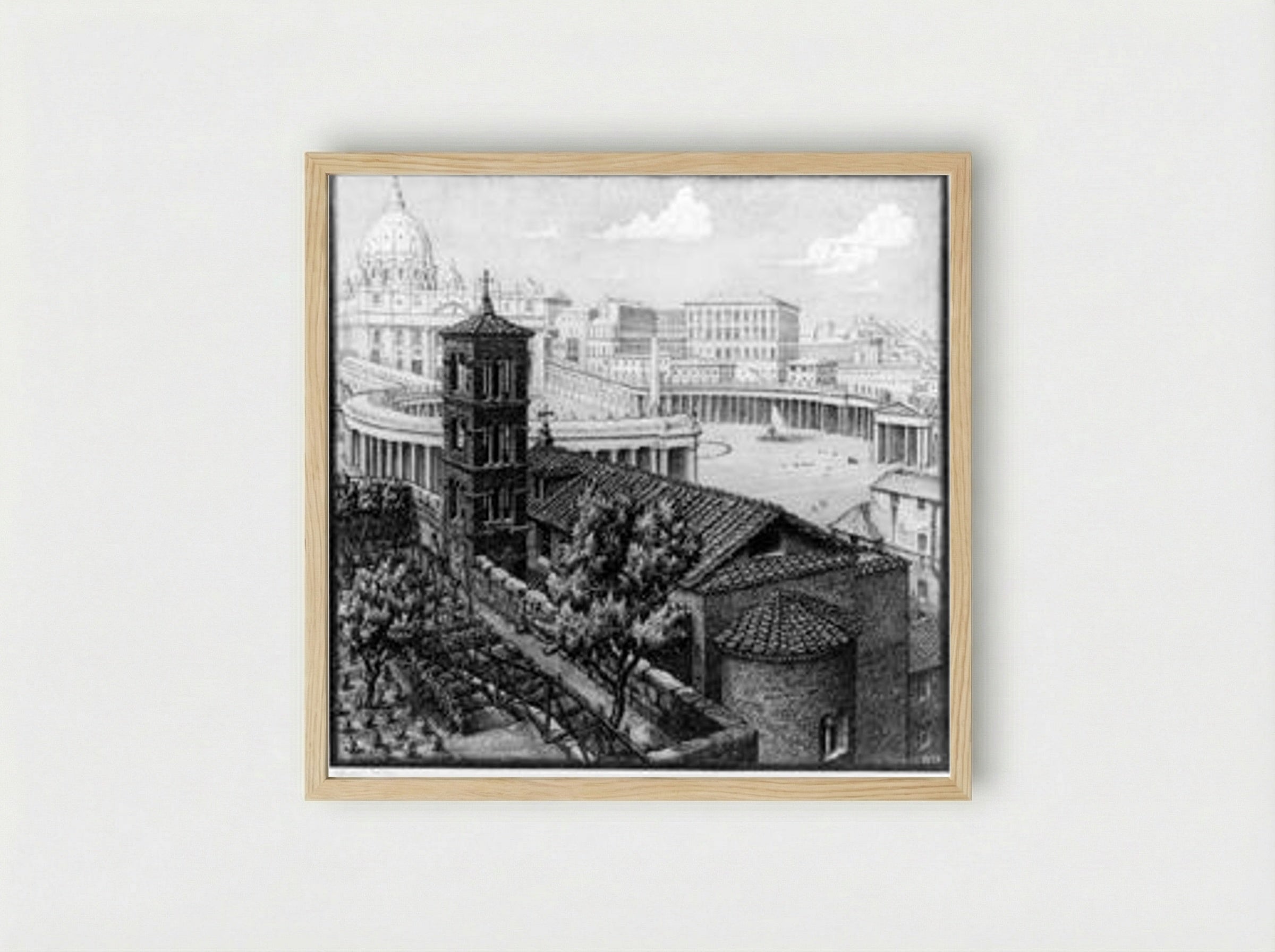 San Michele Dei Frisone, Rome - M.C. Escher - Framed Print Wood